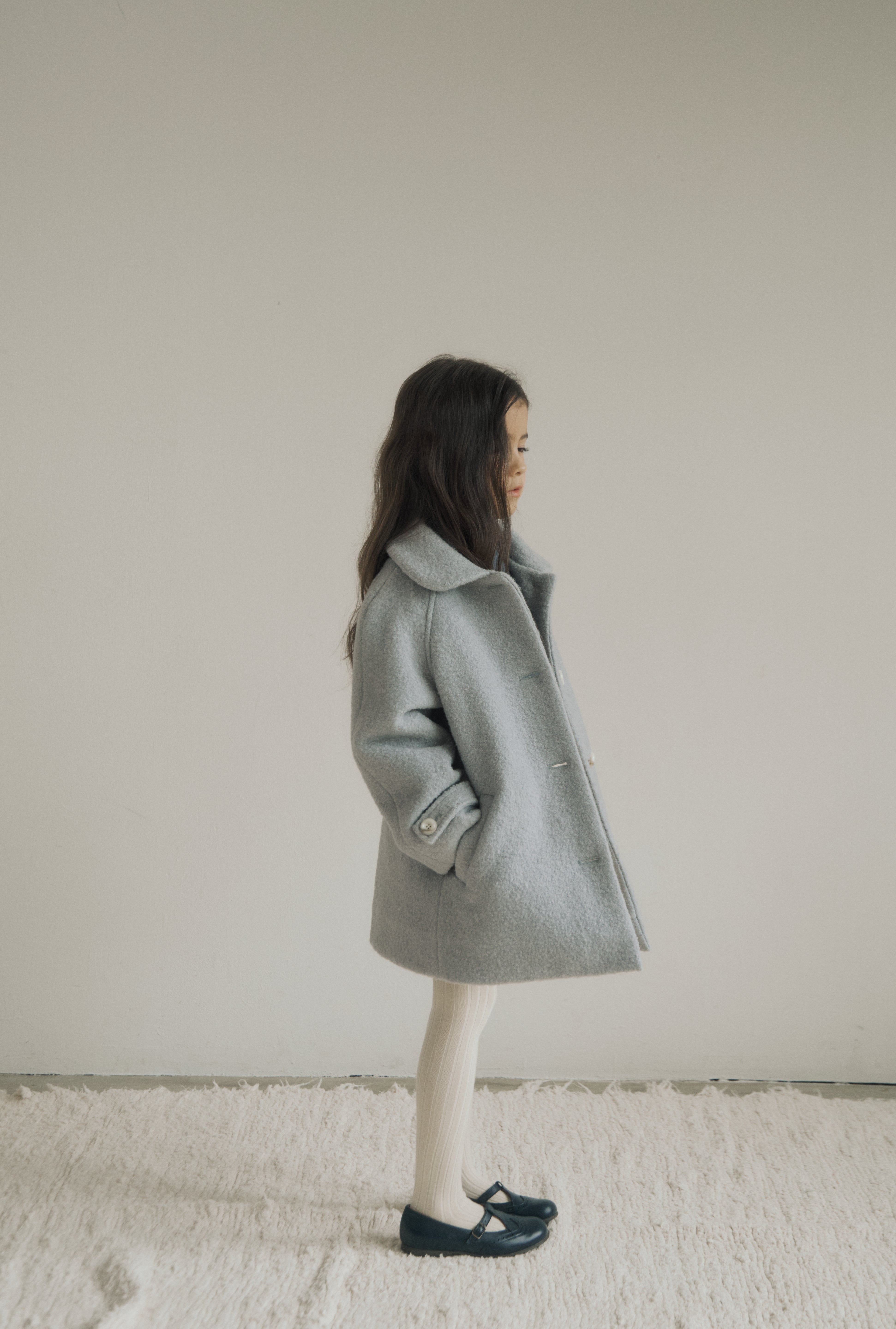 ［inné］Noa wool coat (haze blue)