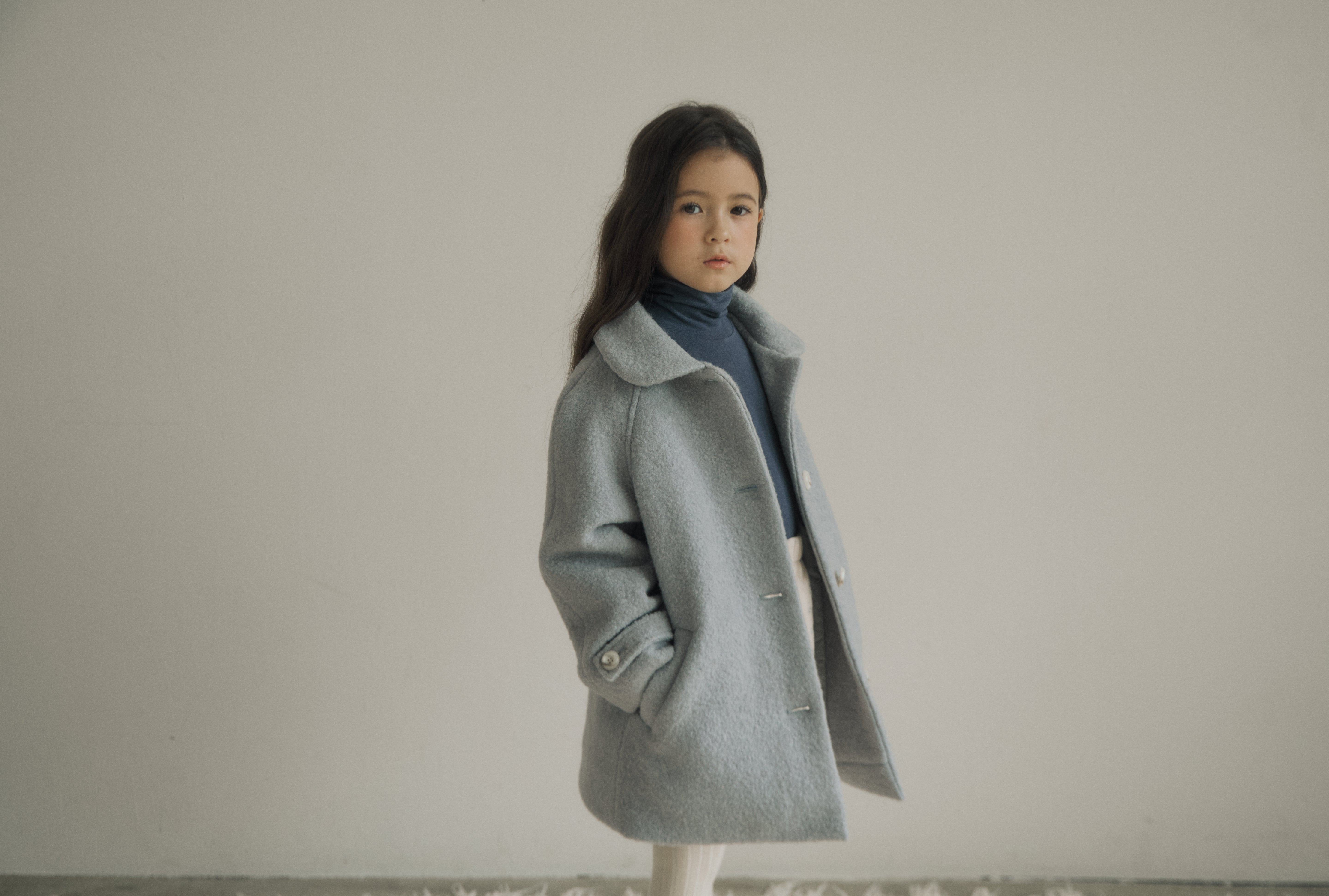 ［inné］Noa wool coat (haze blue)