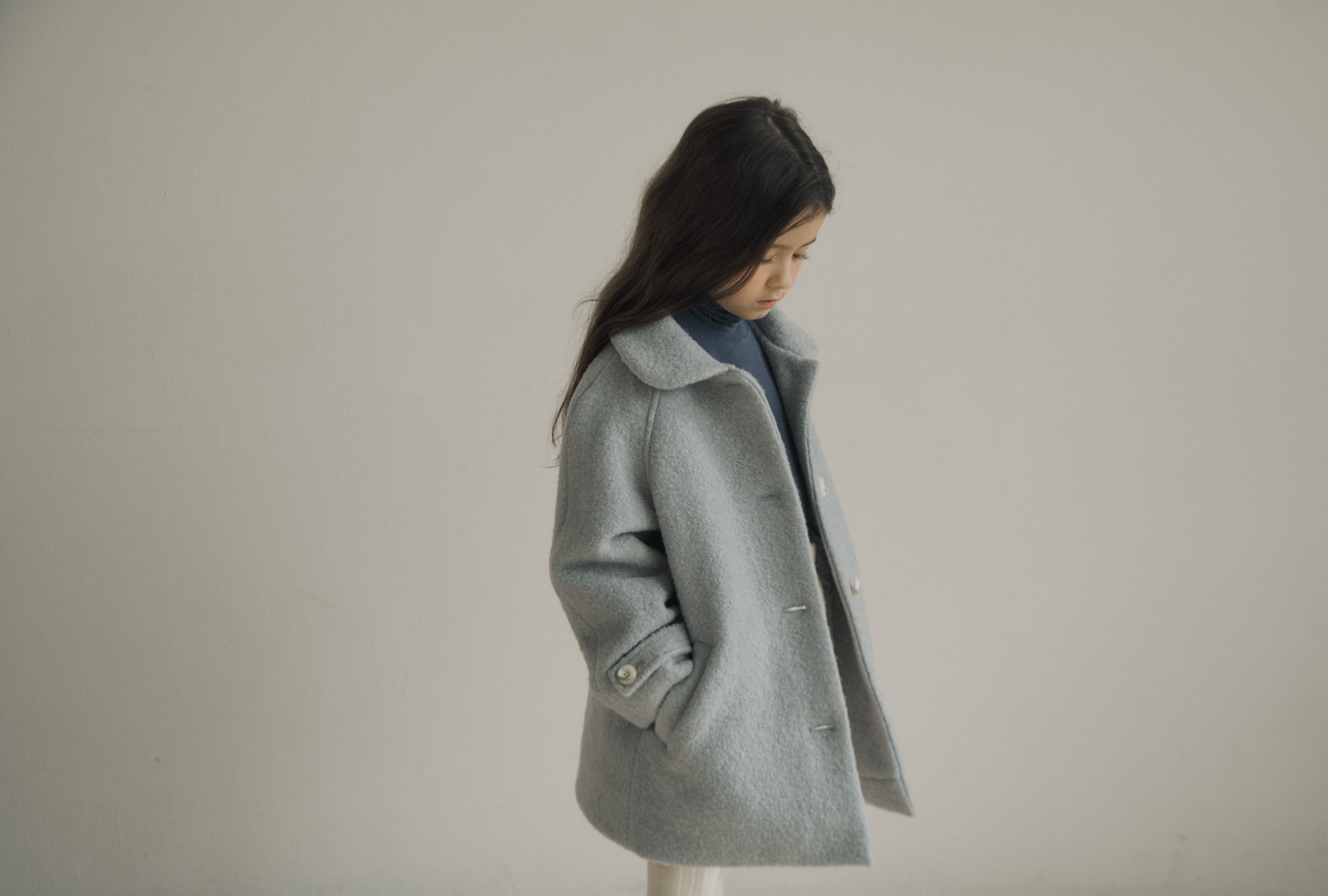 ［inné］Basic soft turtleneck (light blue)