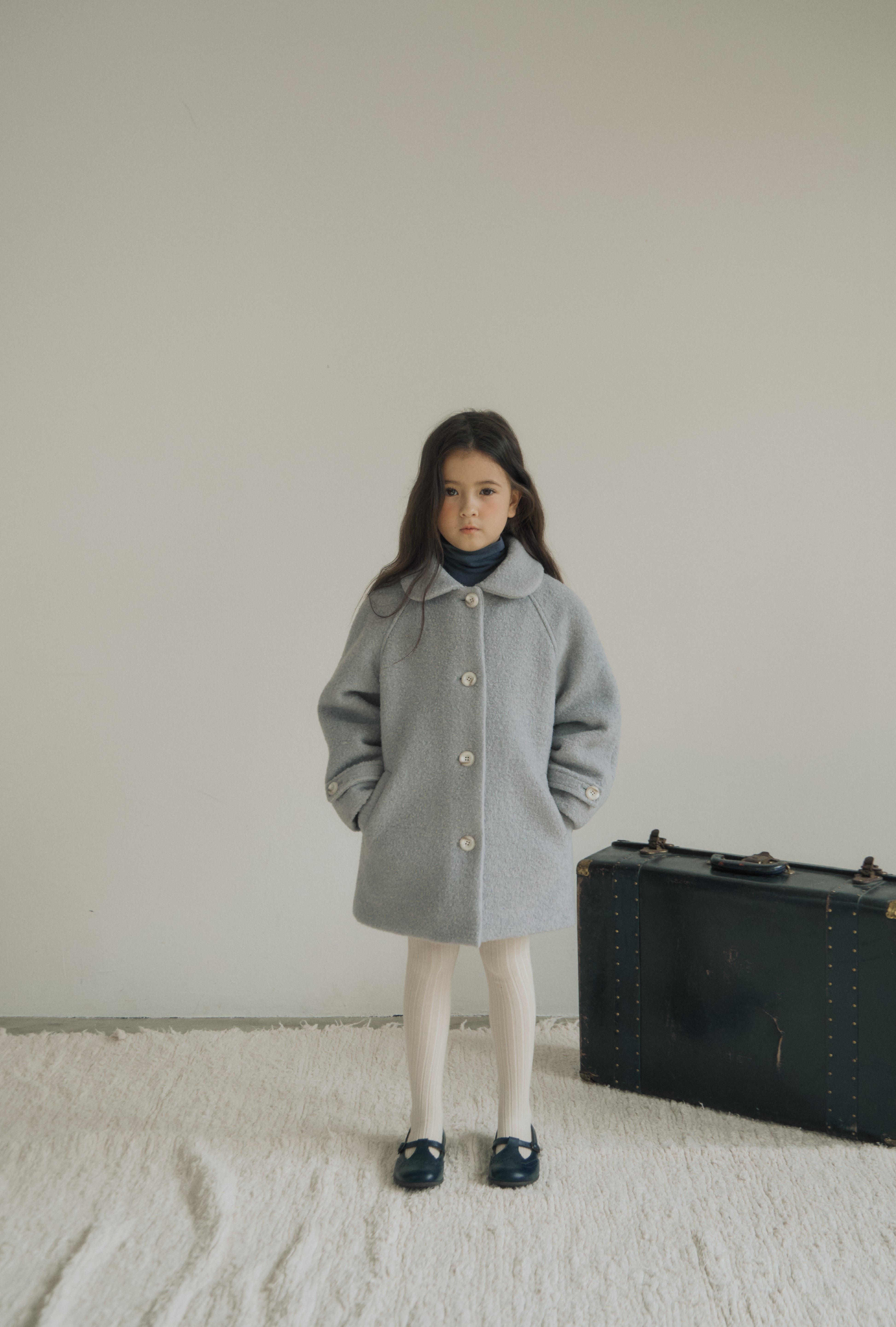 ［inné］Noa wool coat (haze blue)