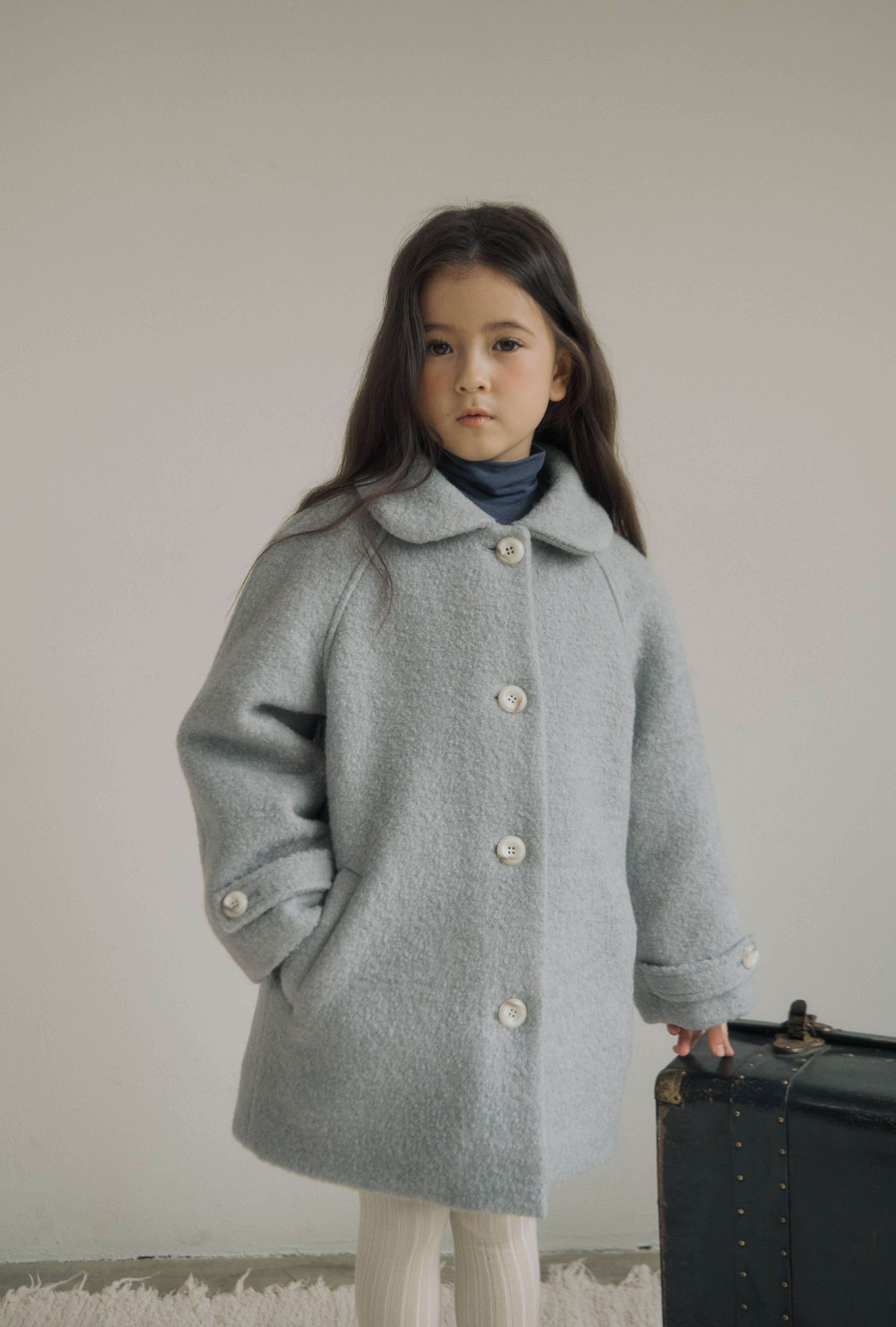 ［inné］Basic soft turtleneck (light blue)