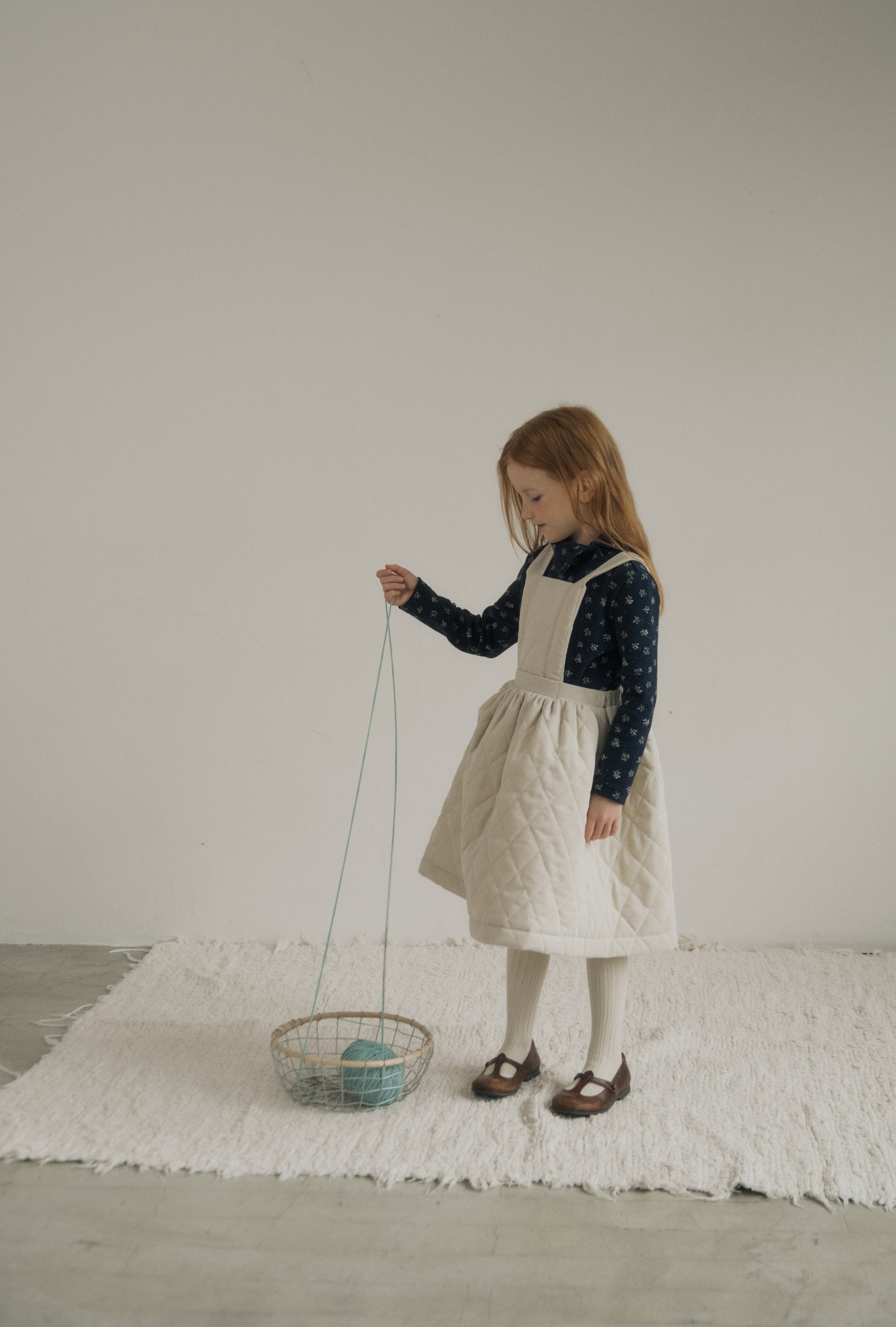 ［inné］Cloud quilted pinafore