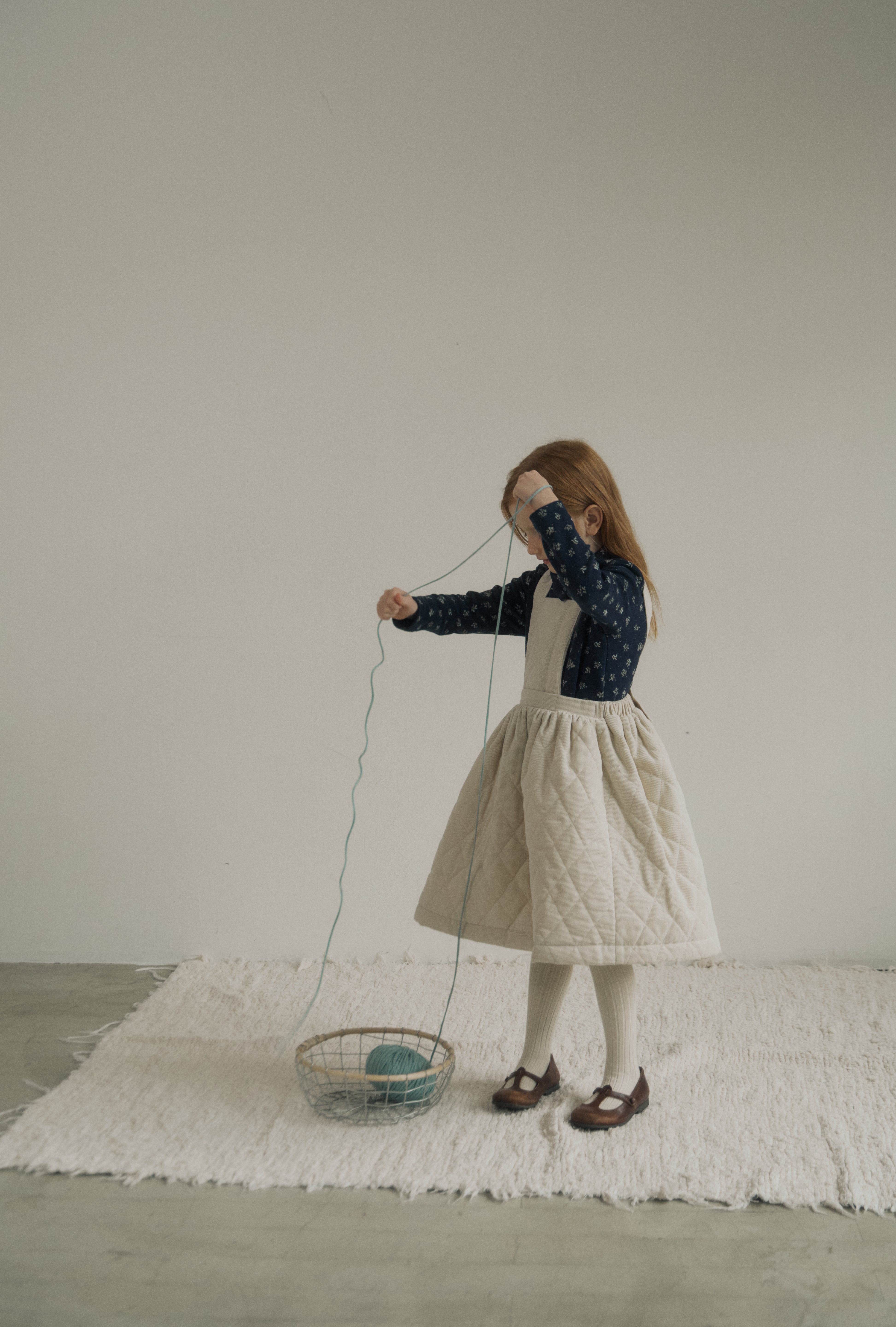 ［inné］Cloud quilted pinafore