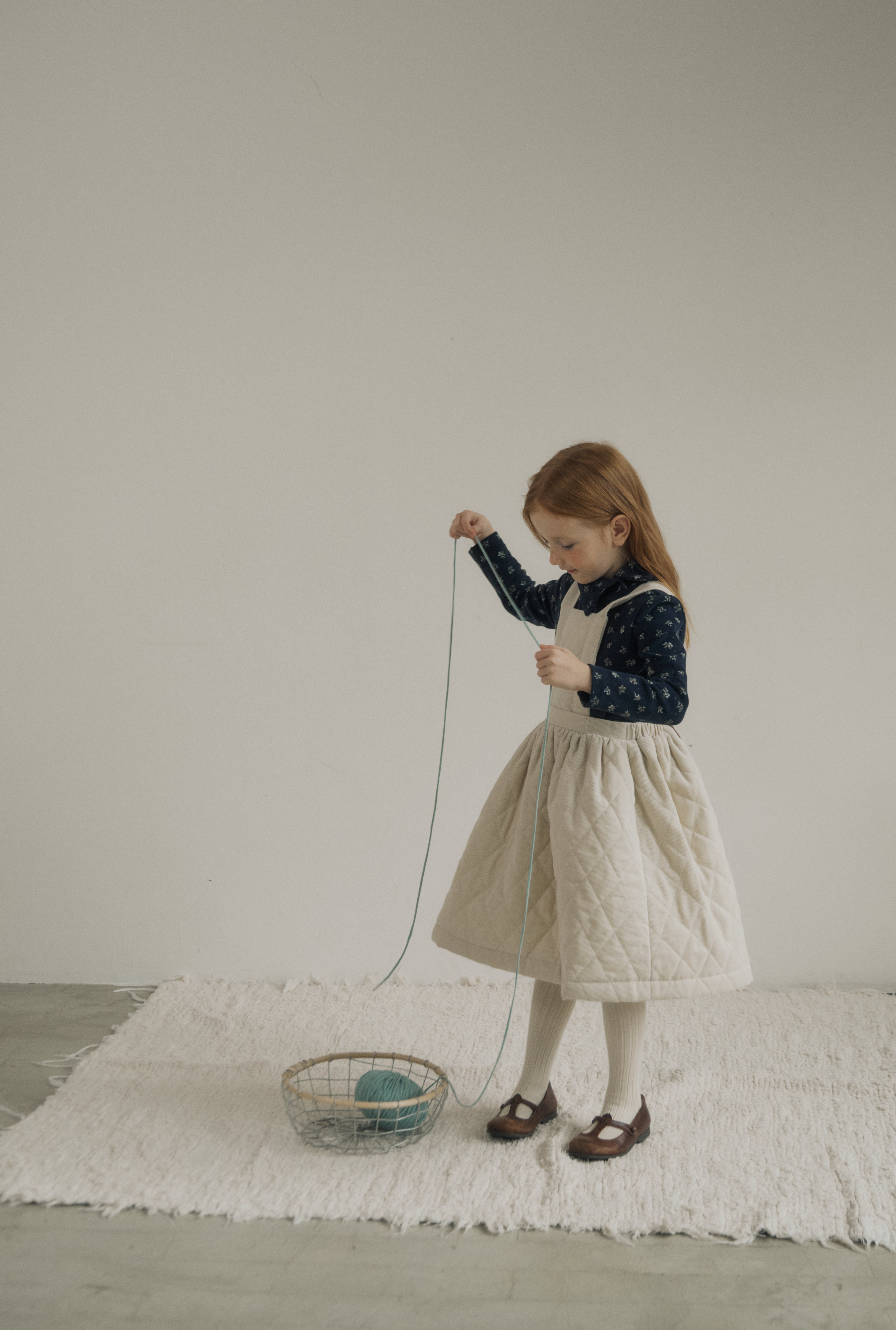 ［inné］Cloud quilted pinafore