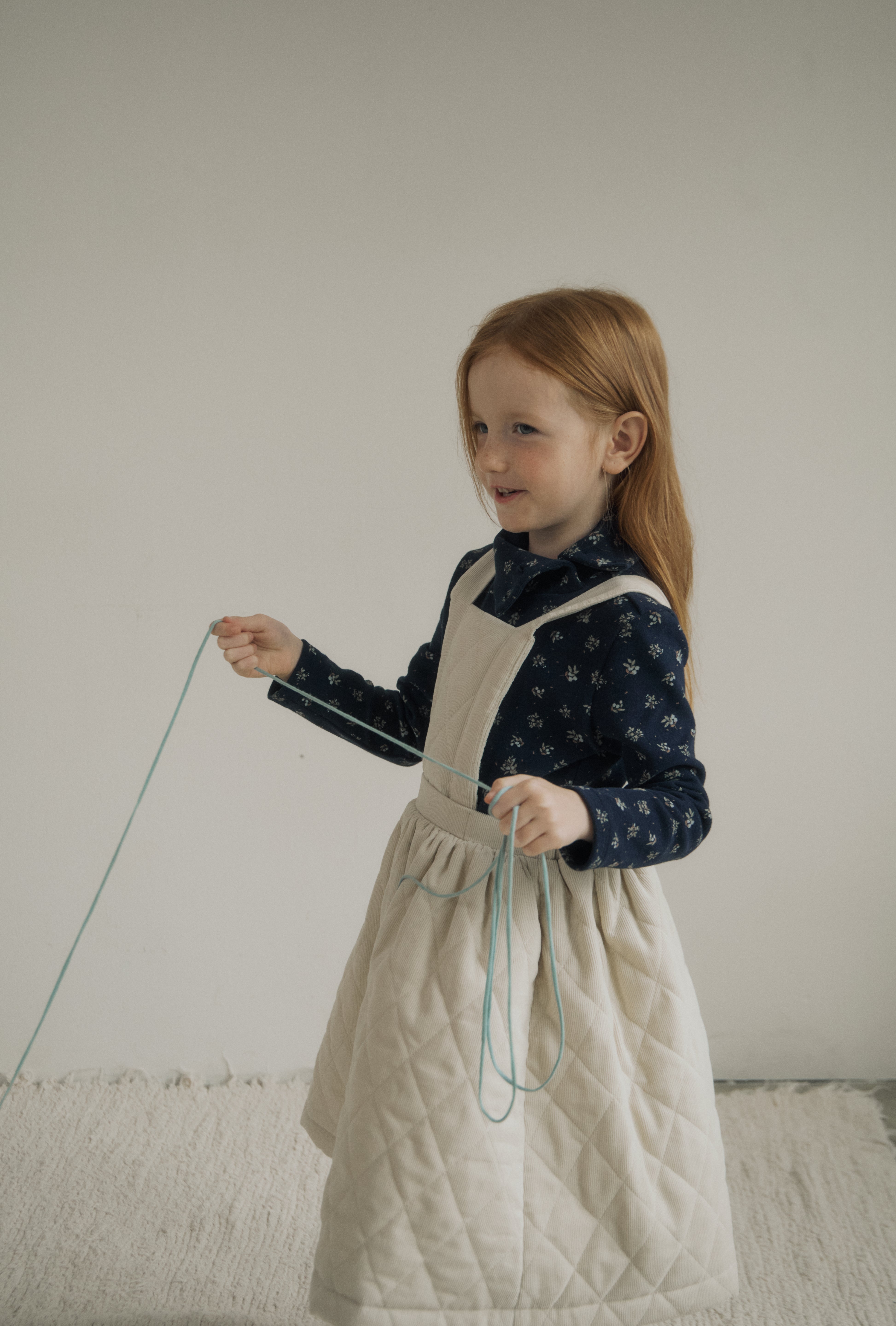 ［inné］Cloud quilted pinafore