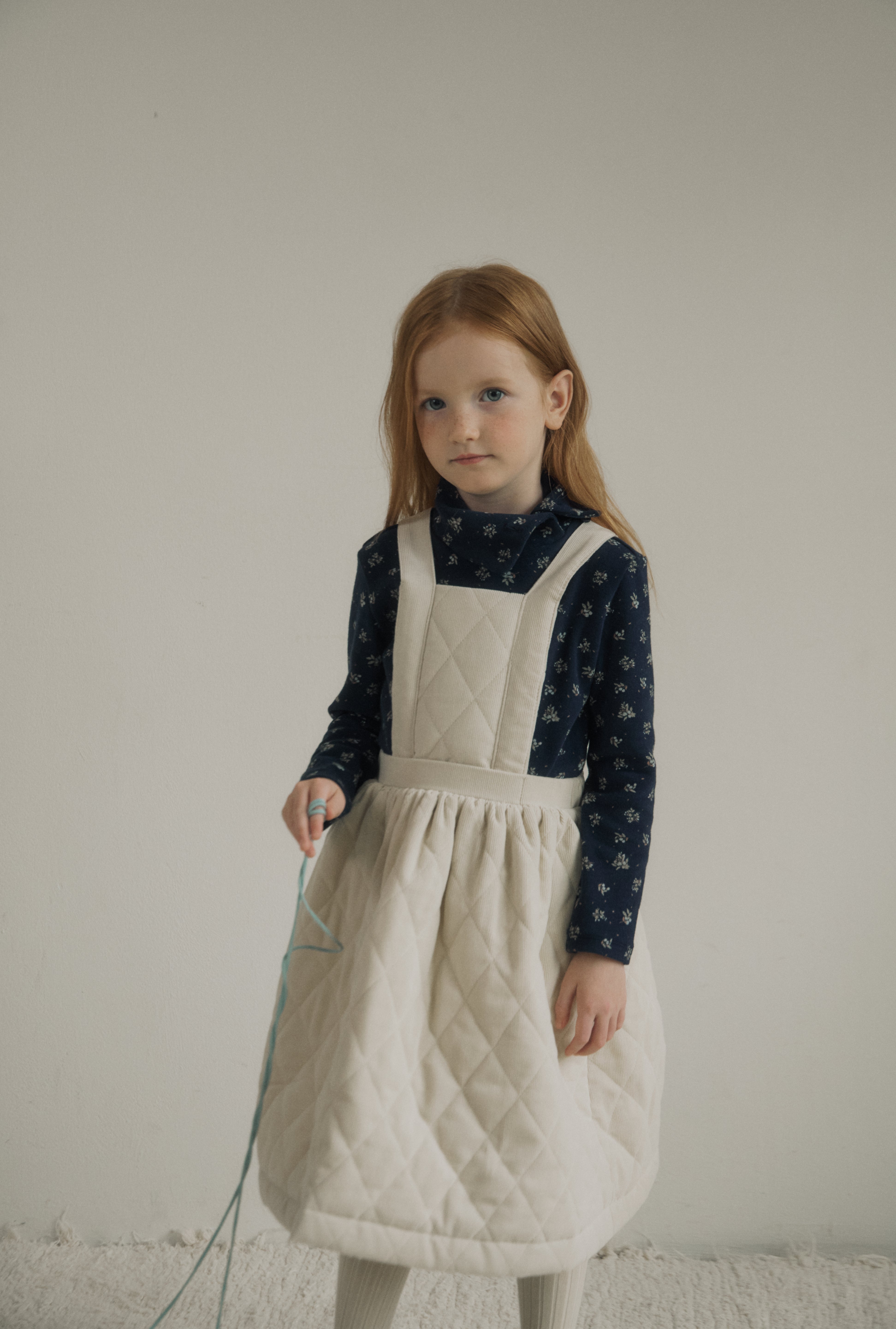 ［inné］Cloud quilted pinafore