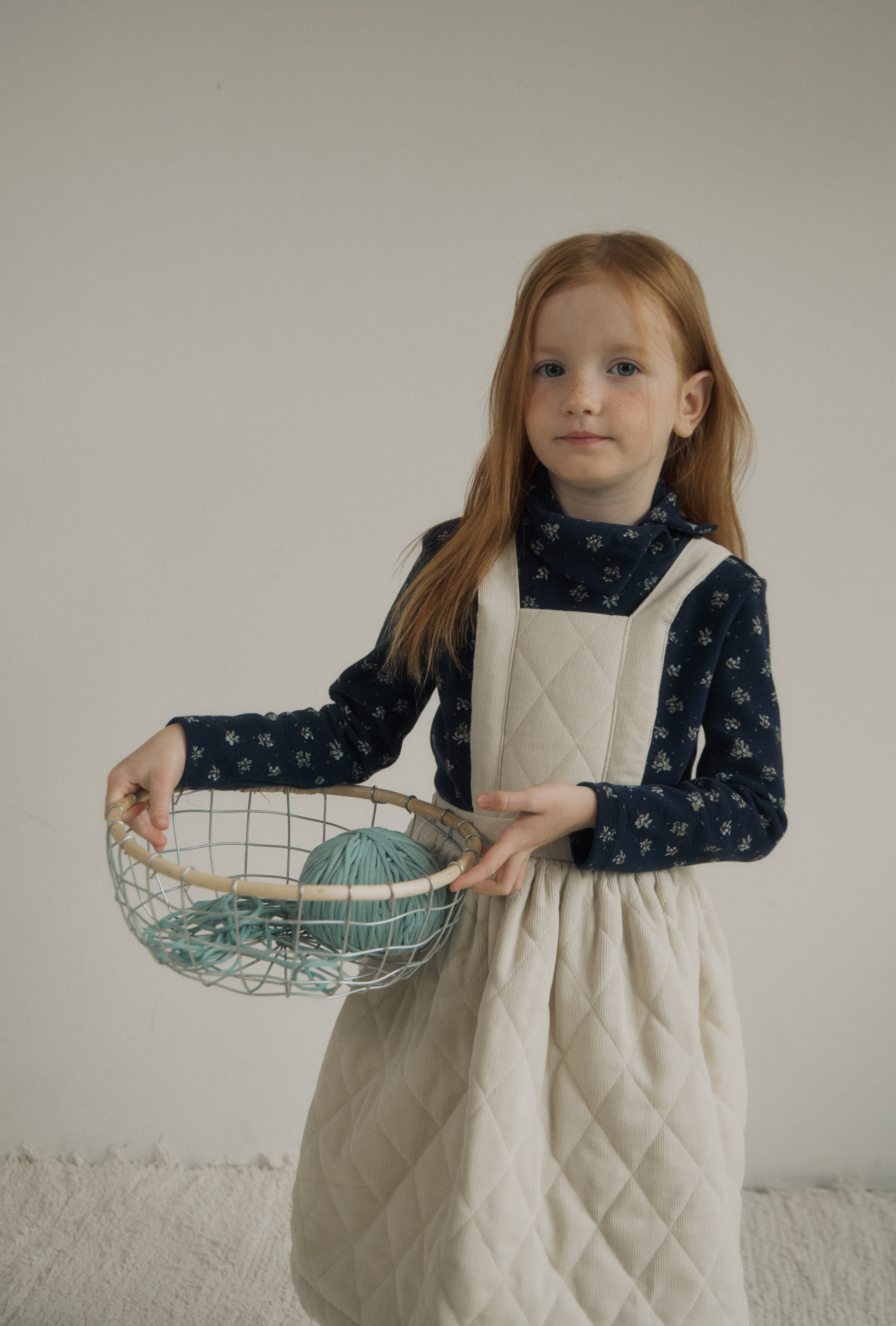 ［inné］Cloud quilted pinafore