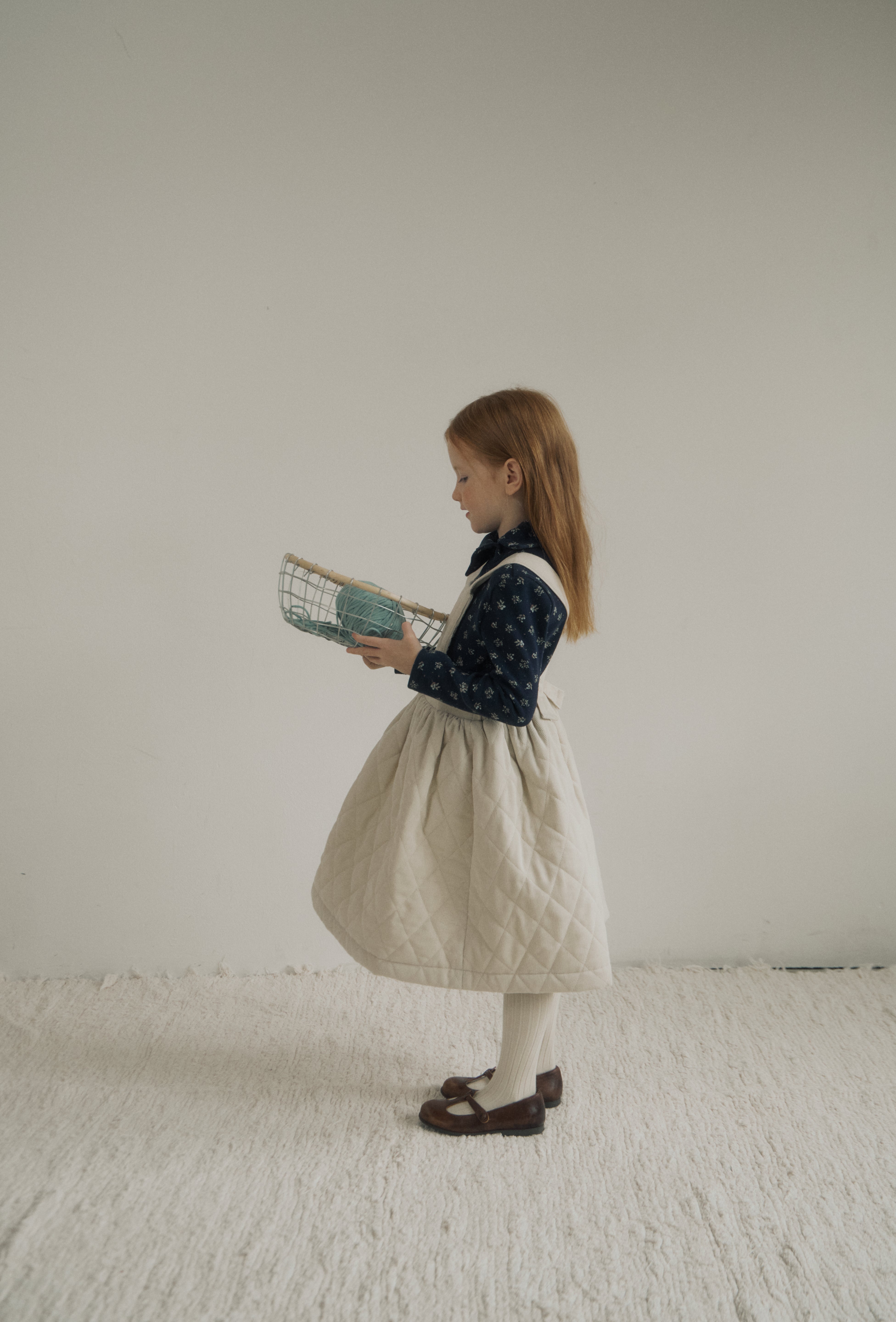 ［inné］Cloud quilted pinafore