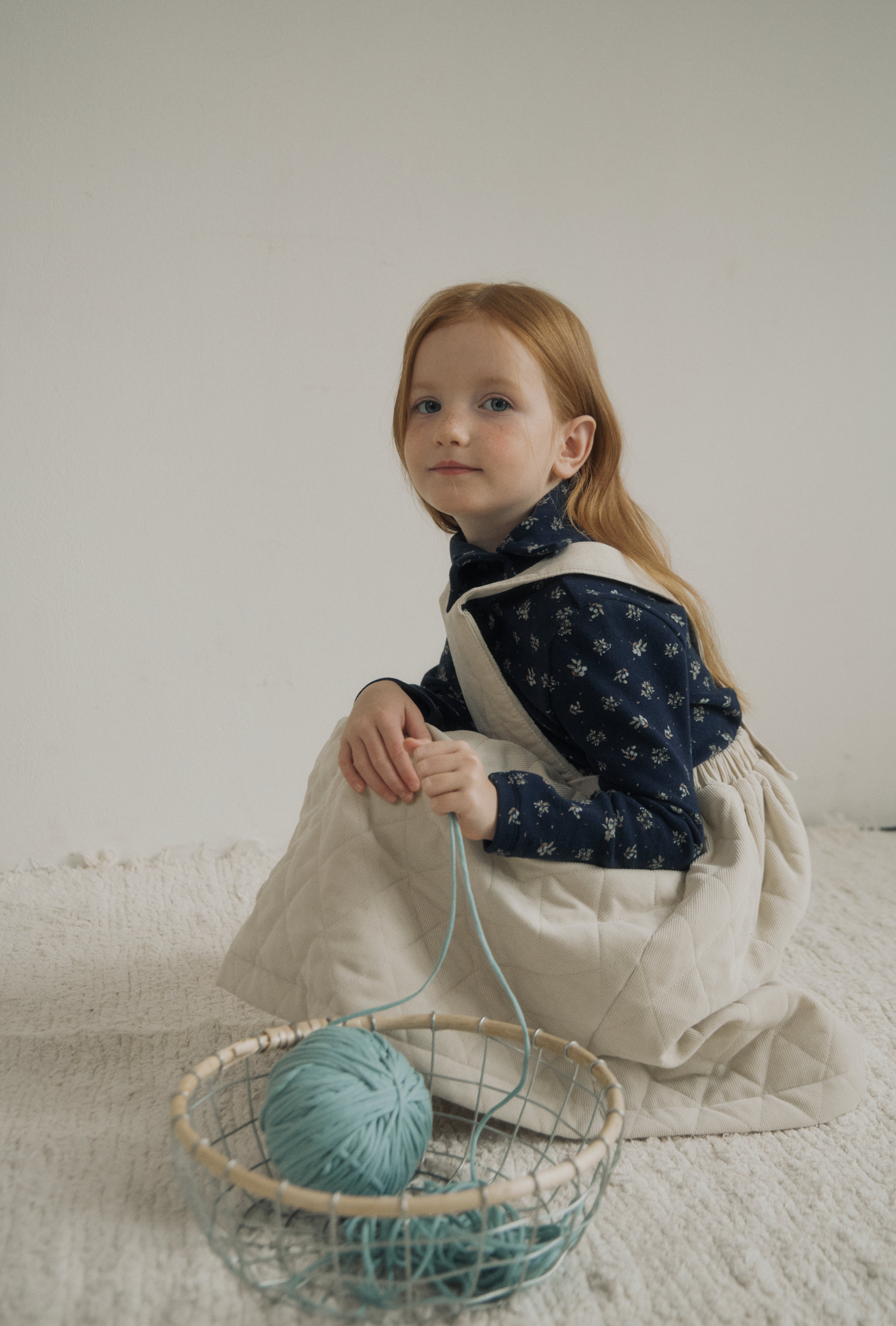 ［inné］Cloud quilted pinafore