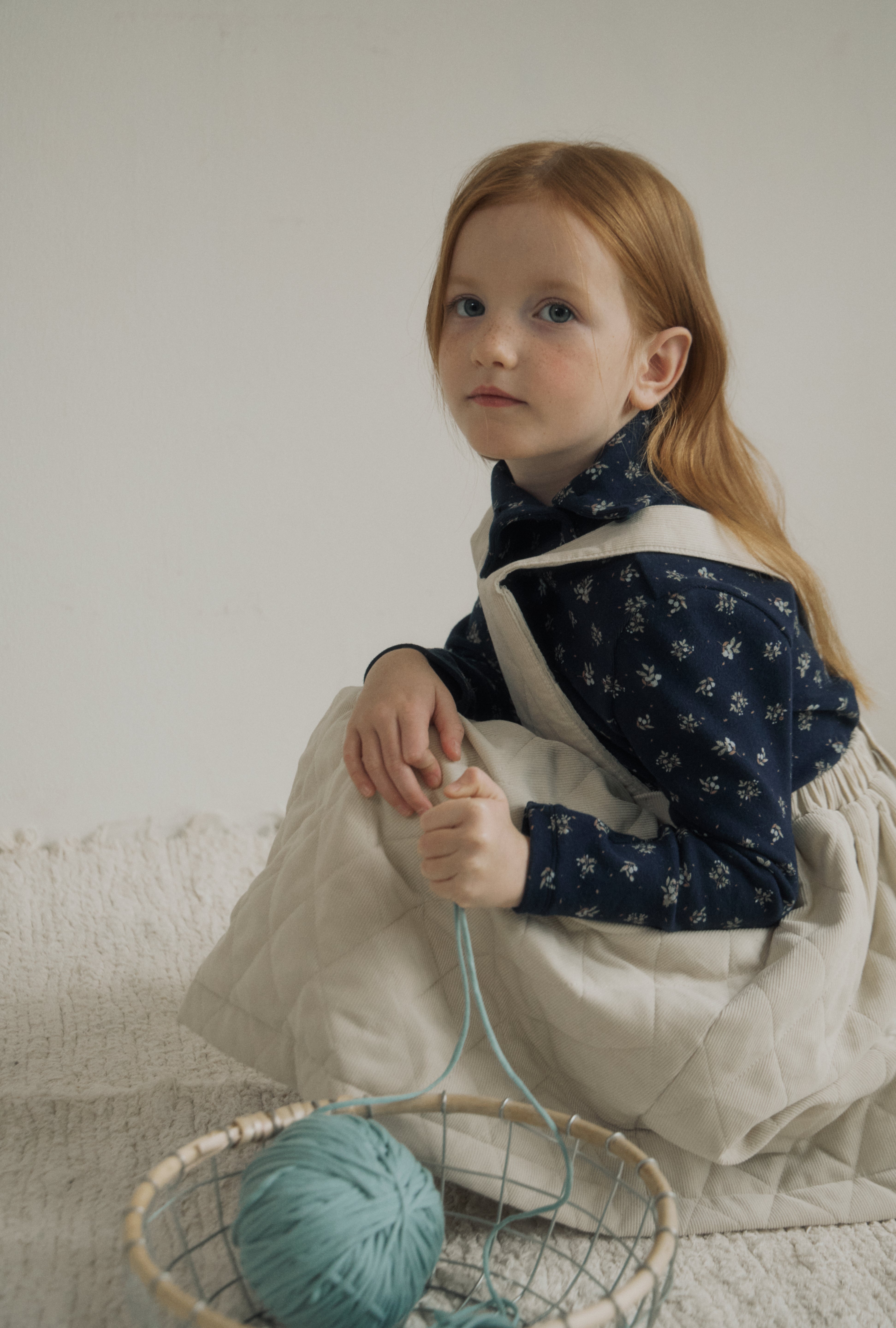 ［inné］Cloud quilted pinafore