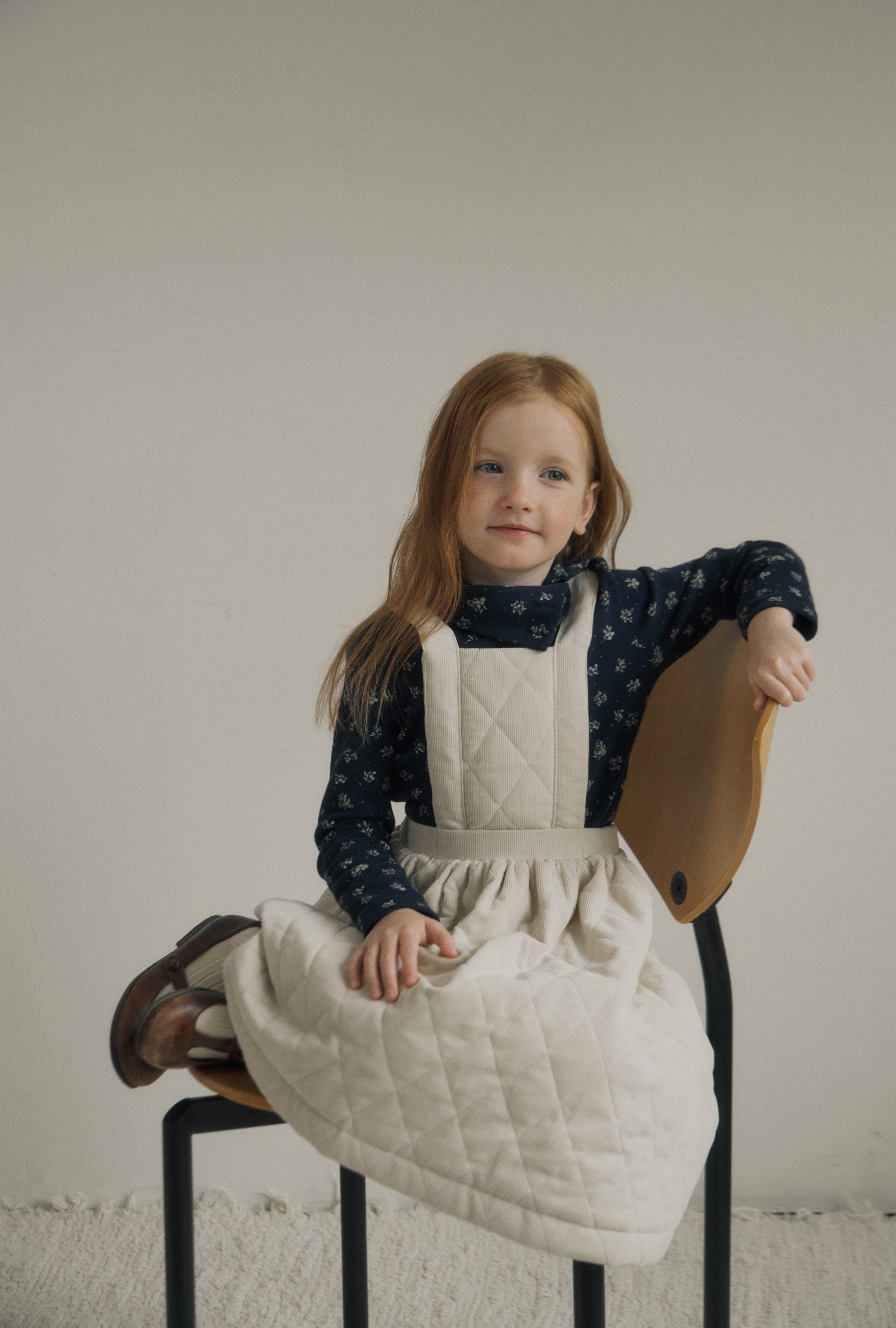 ［inné］Cloud quilted pinafore