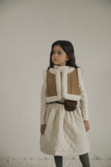 ［inné］ Suede reversible fur vest