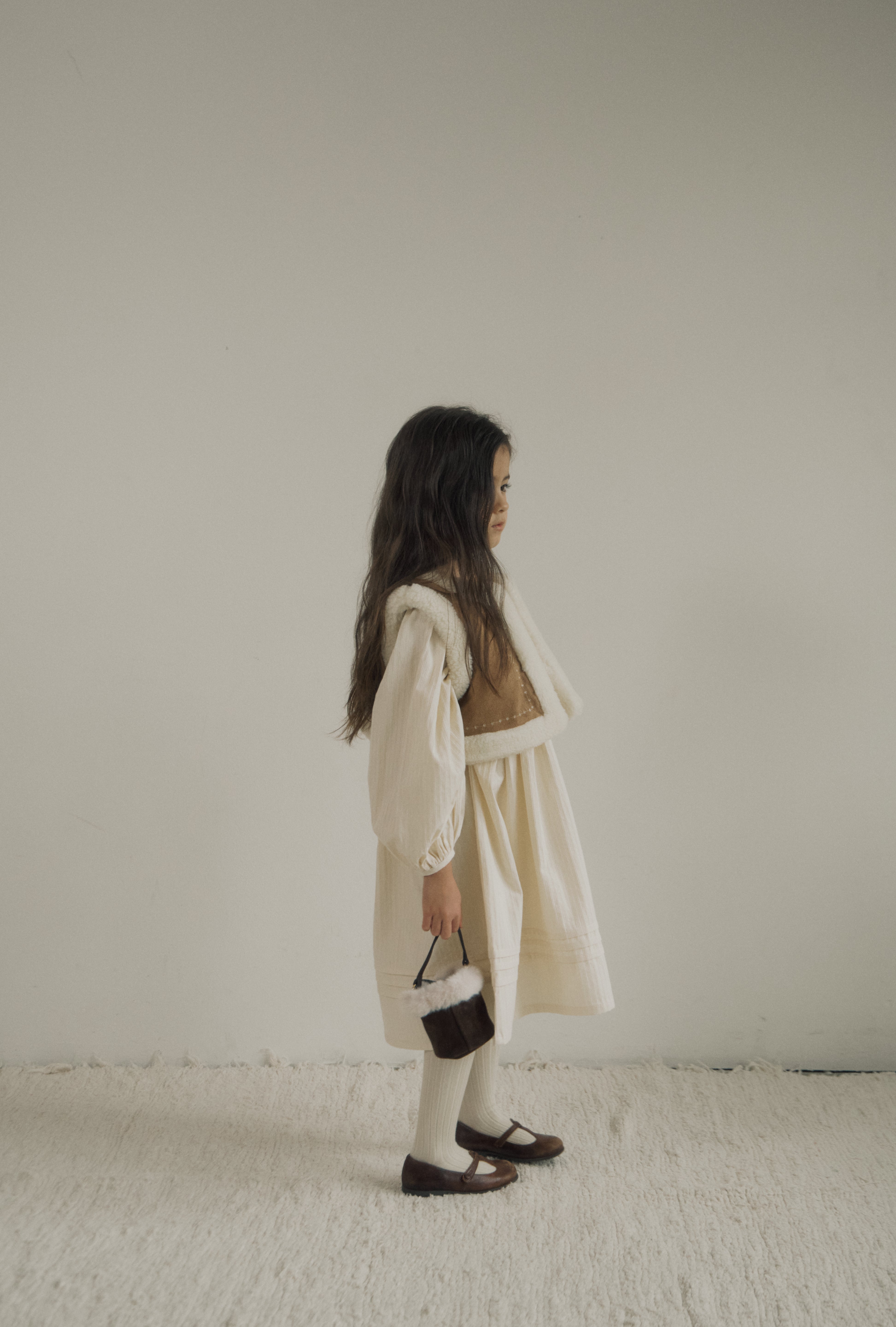 ［inné］ Suede reversible fur vest