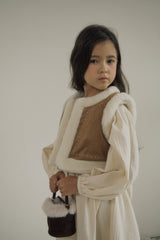 ［inné］ Suede reversible fur vest