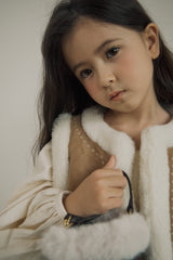 ［inné］ Suede reversible fur vest