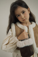 ［inné］ Suede reversible fur vest