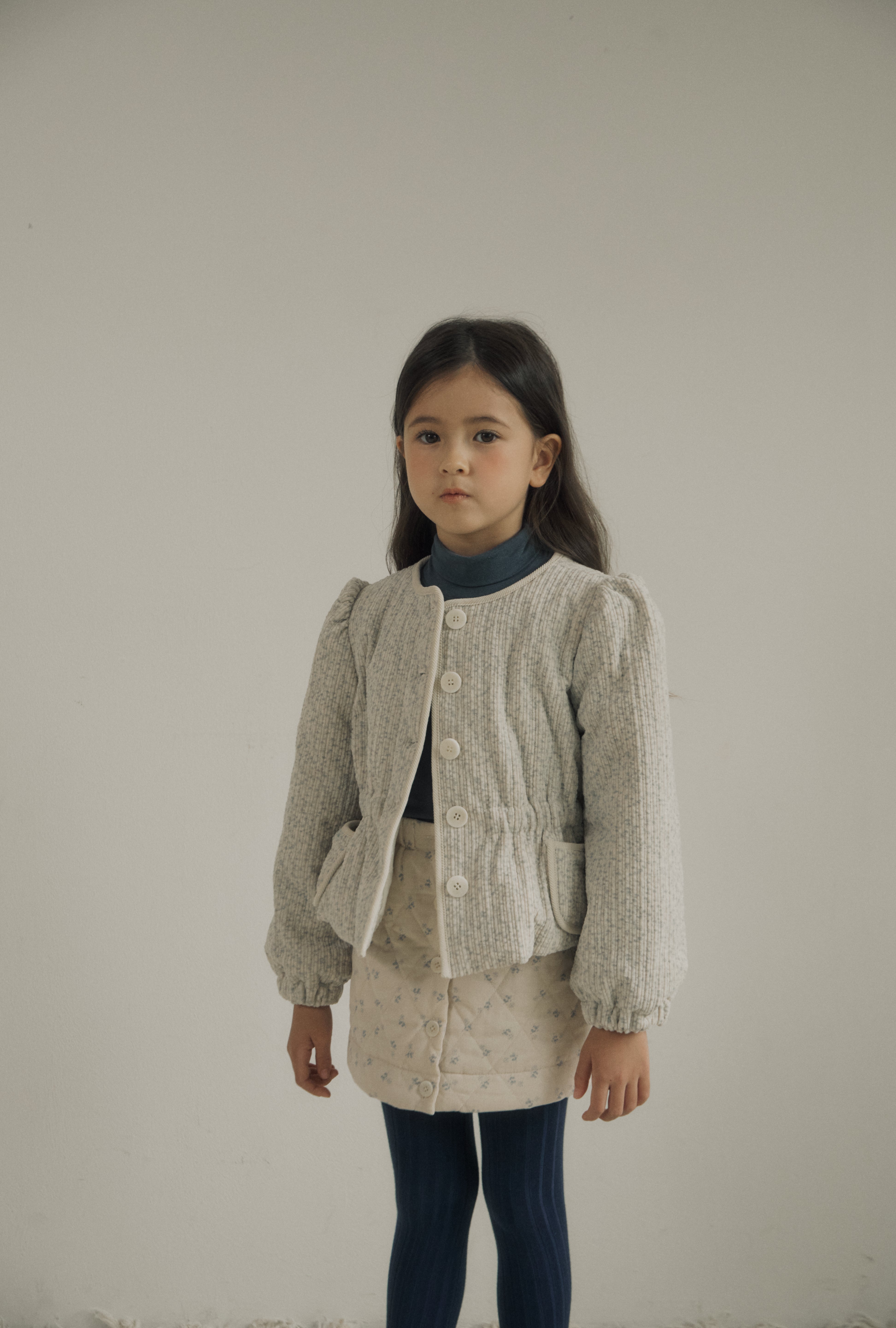 ［inné］Bloom padding jacket (misty)