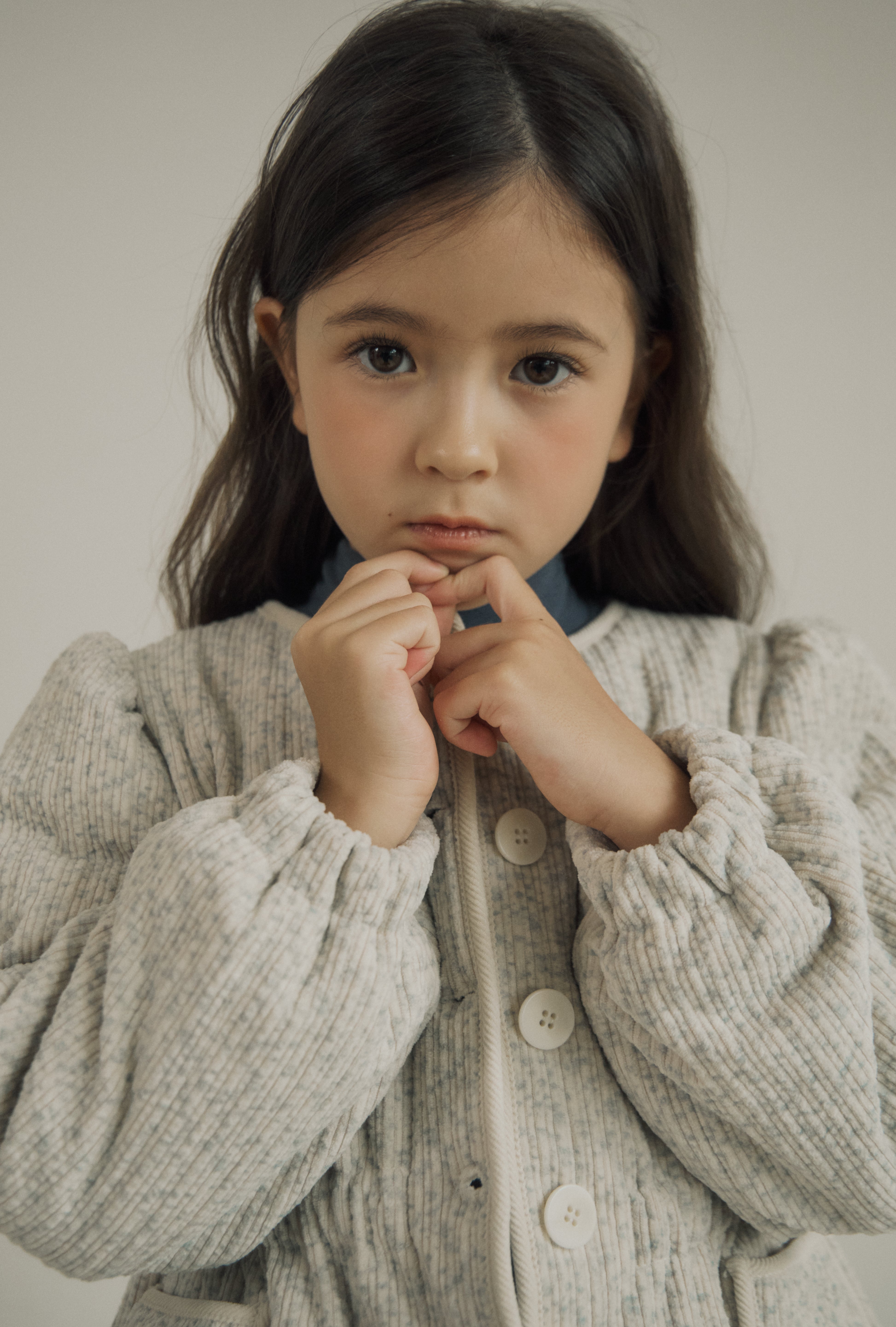 ［inné］Bloom padding jacket (misty)