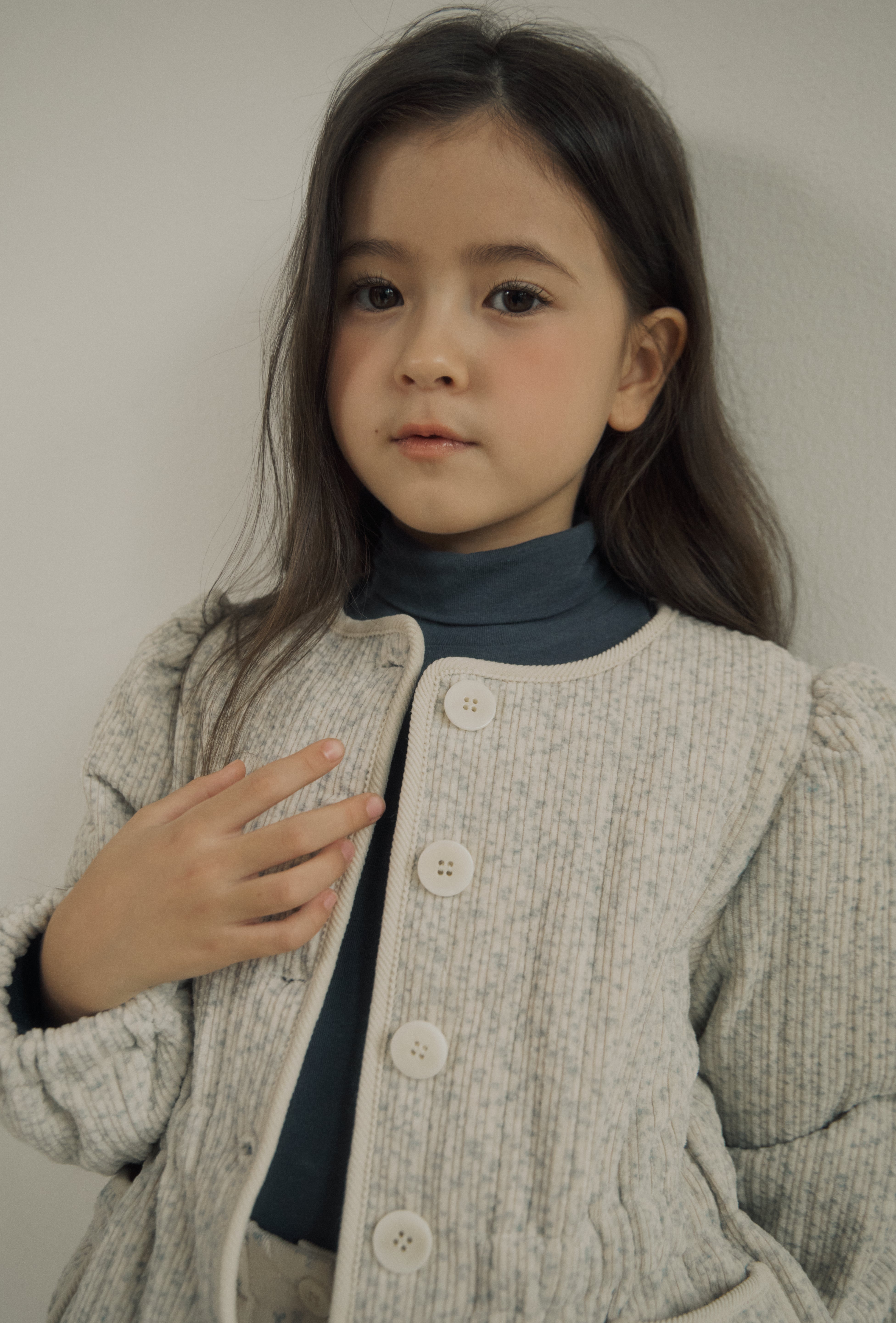 ［inné］Bloom padding jacket (misty)