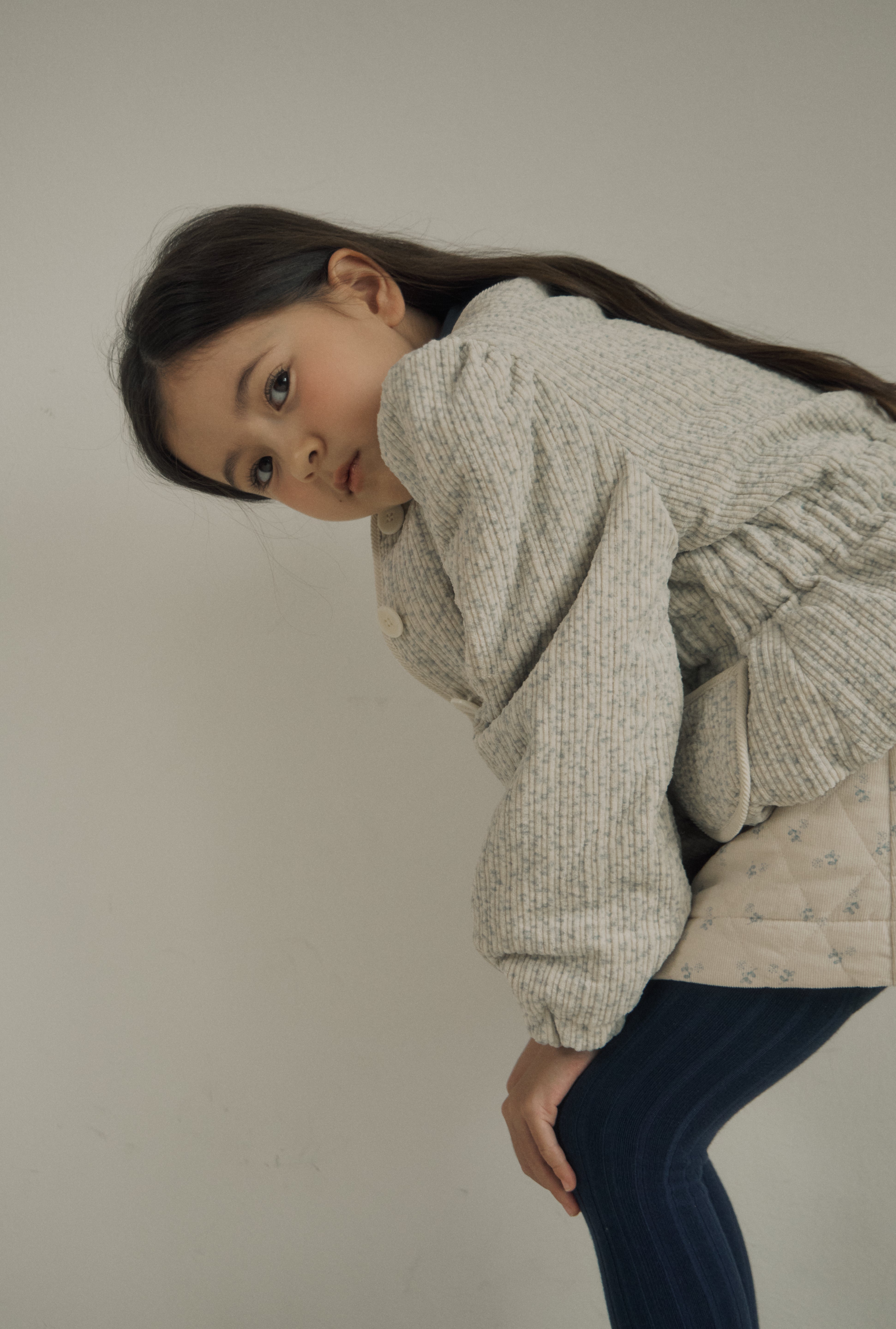 ［inné］Bloom padding jacket (misty)