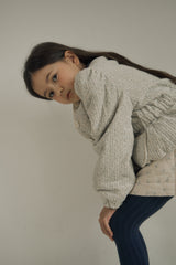 ［inné］Bloom padding jacket (misty)