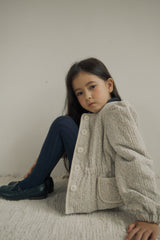 ［inné］Bloom padding jacket (misty)