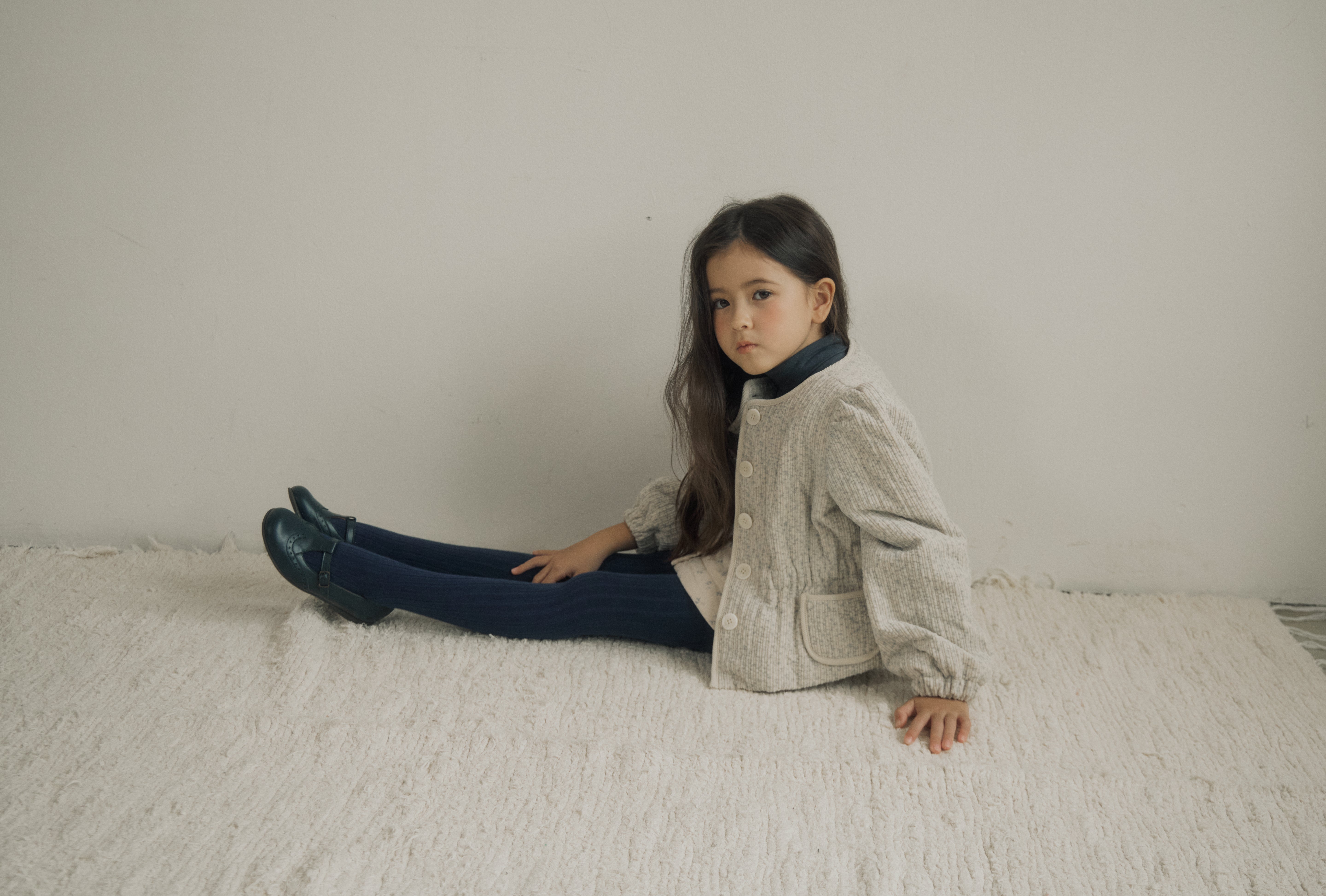 ［inné］Bloom padding jacket (misty)