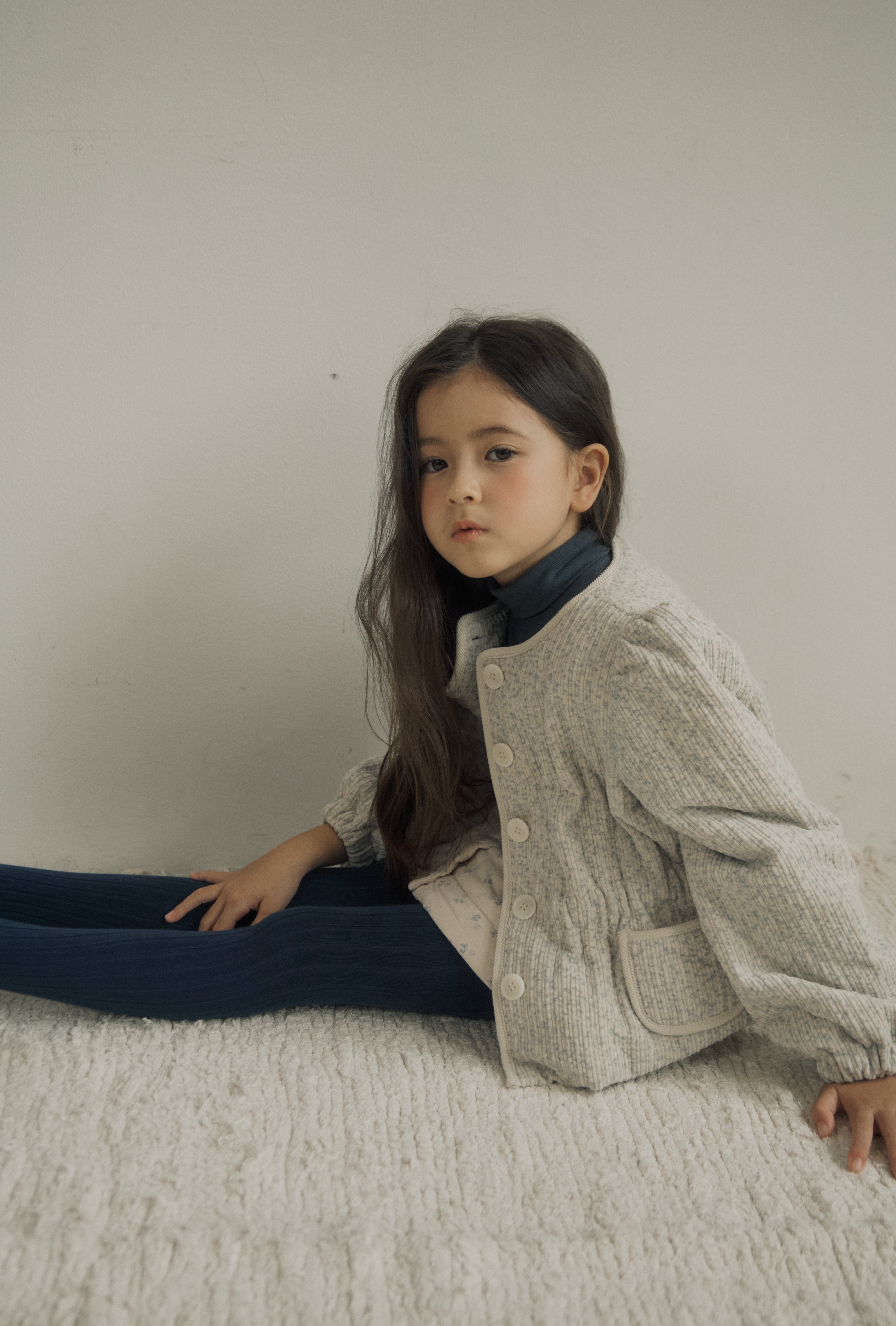 ［inné］Bloom padding jacket (misty)