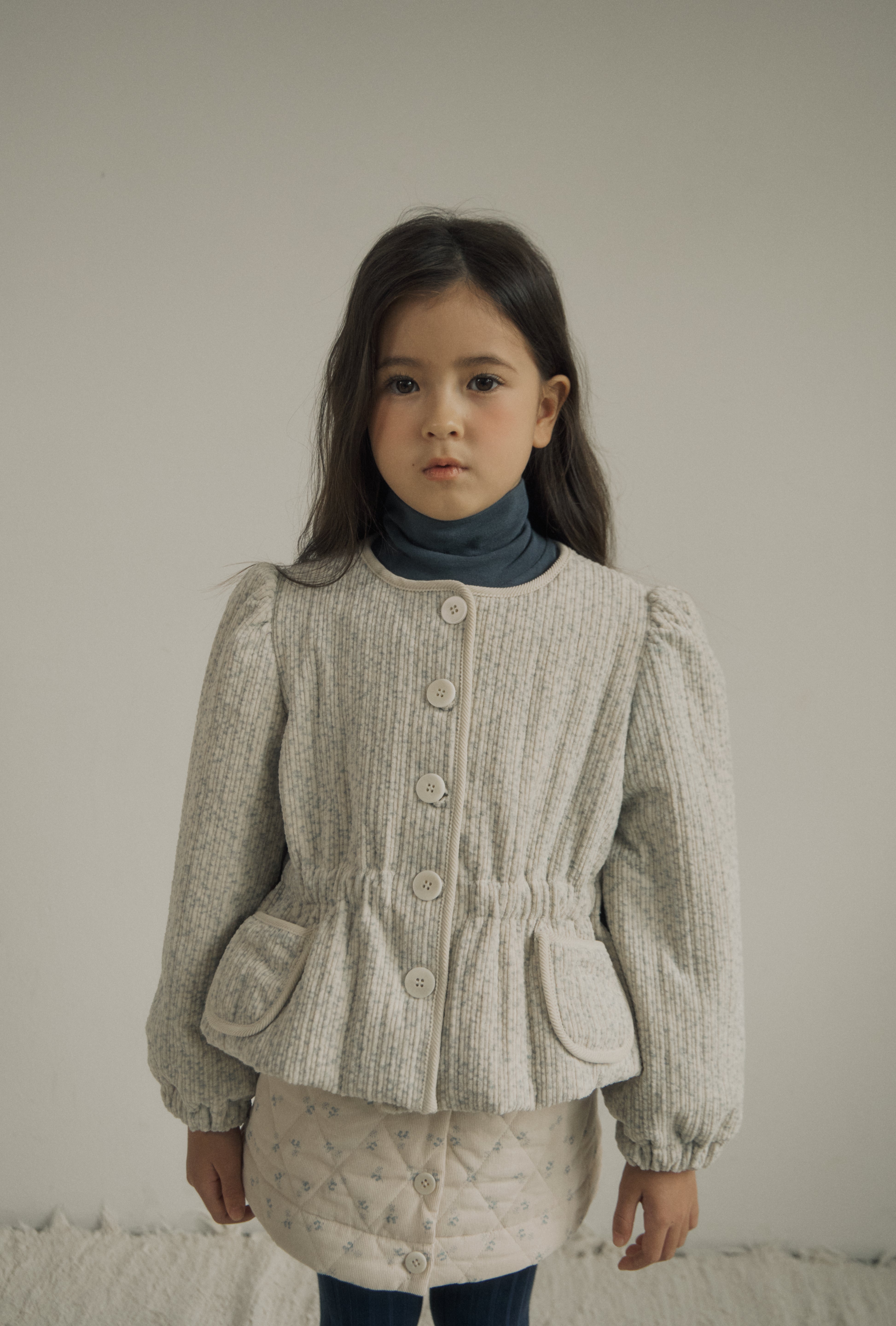 ［inné］Bloom padding jacket (misty)