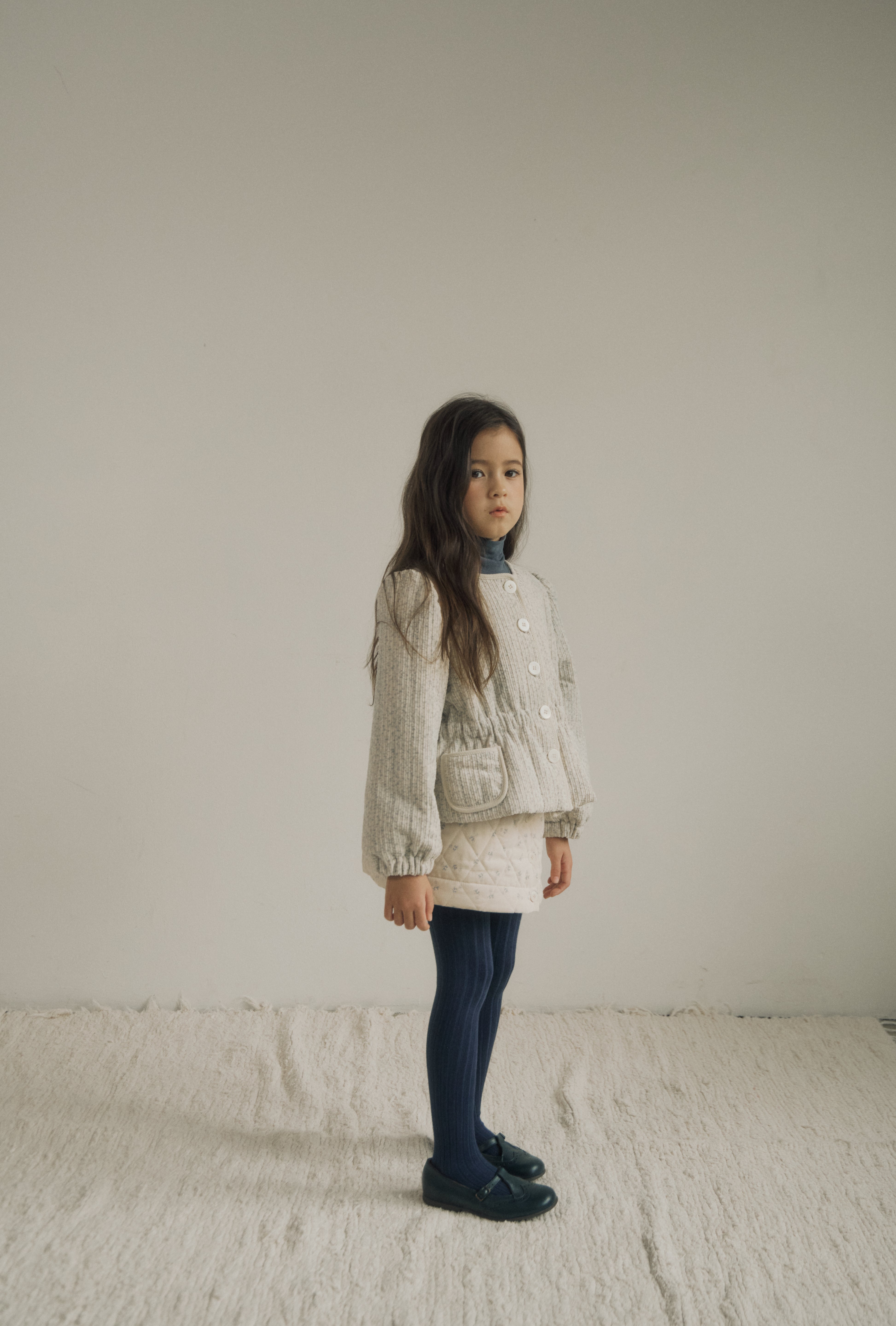 ［inné］Bloom padding jacket (misty)