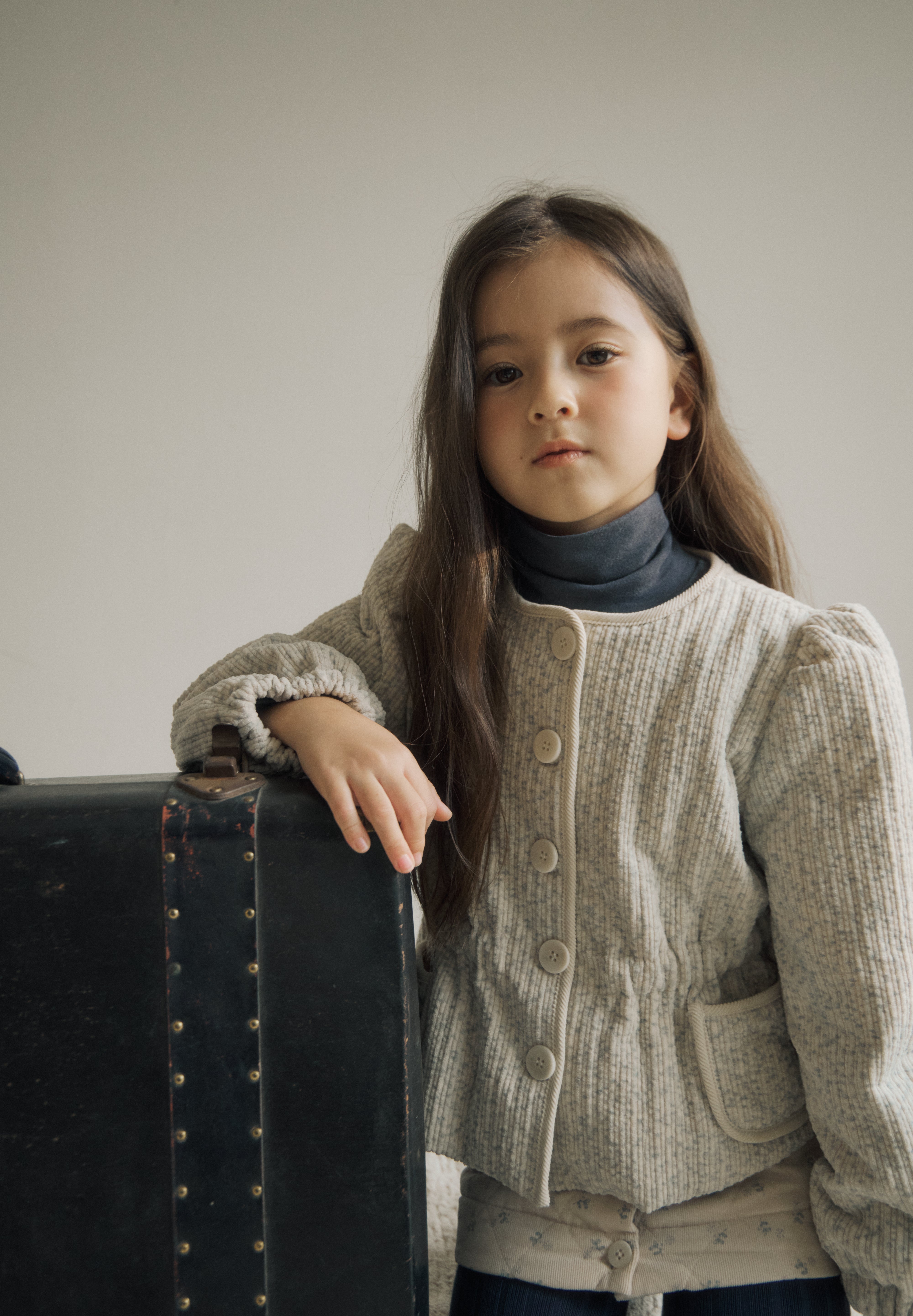 ［inné］Bloom padding jacket (misty)