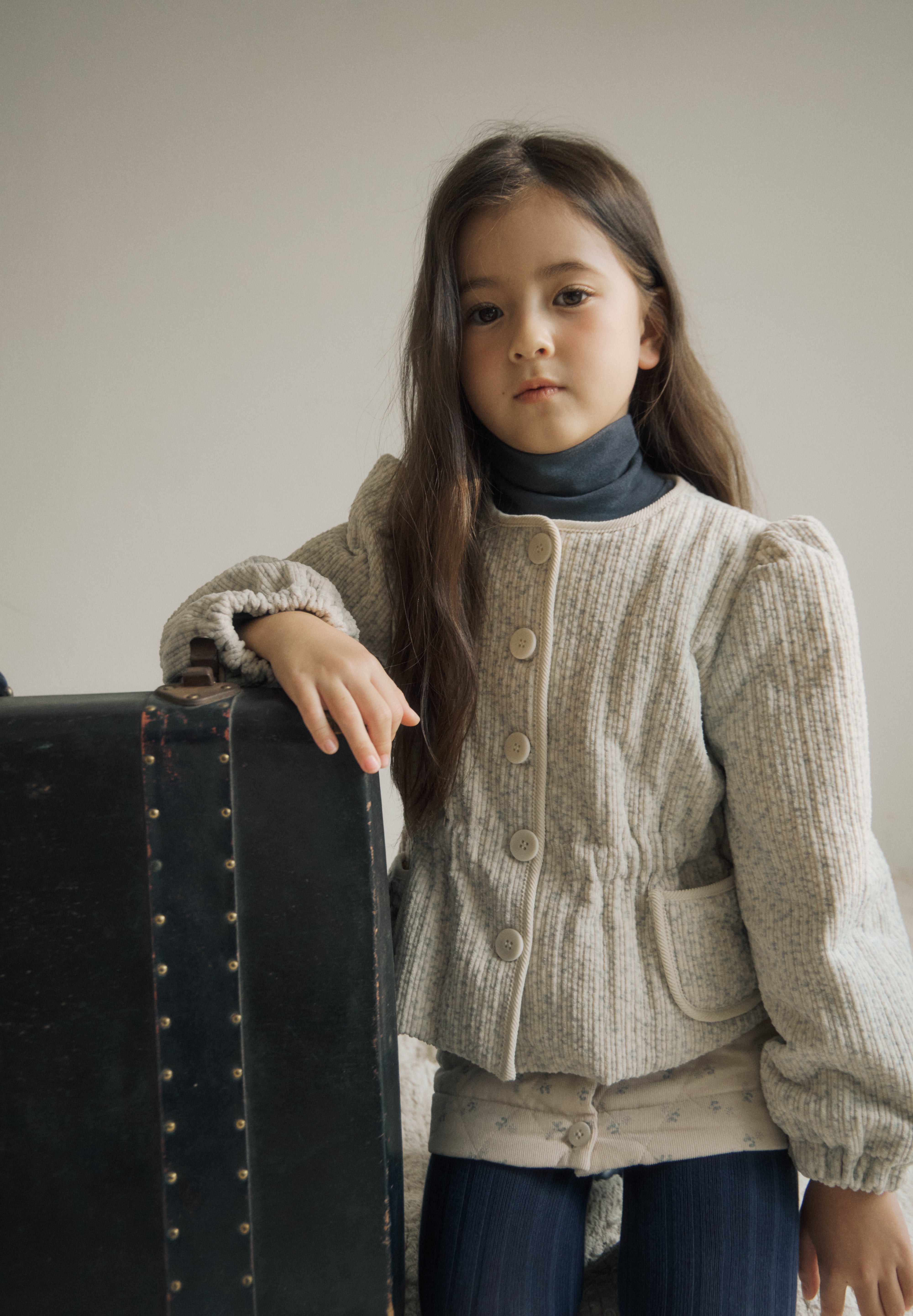 ［inné］Bloom padding jacket (misty)