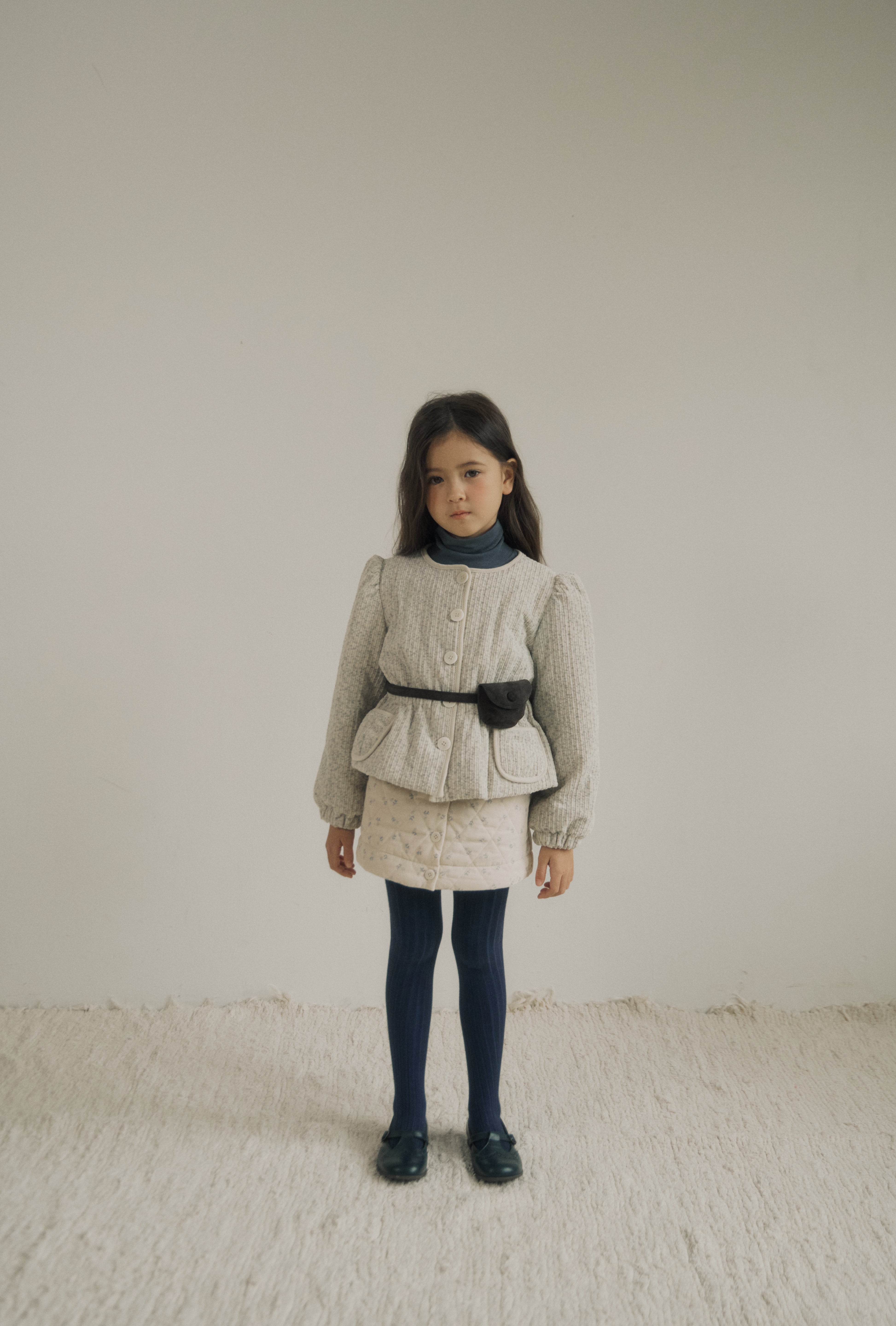 ［inné］Bloom padding jacket (misty)