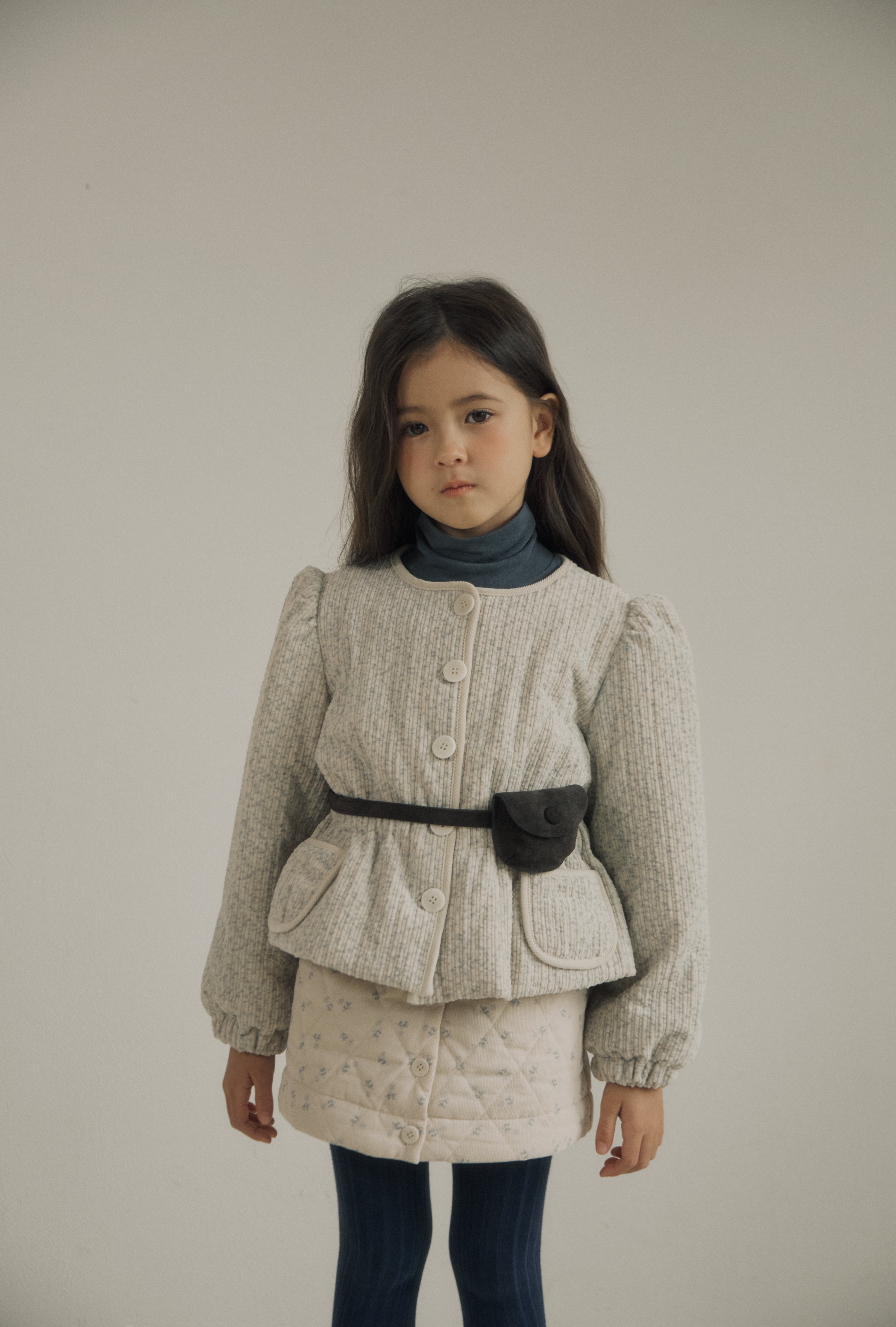 ［inné］Bloom padding jacket (misty)