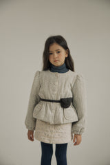 ［inné］Bloom padding jacket (misty)