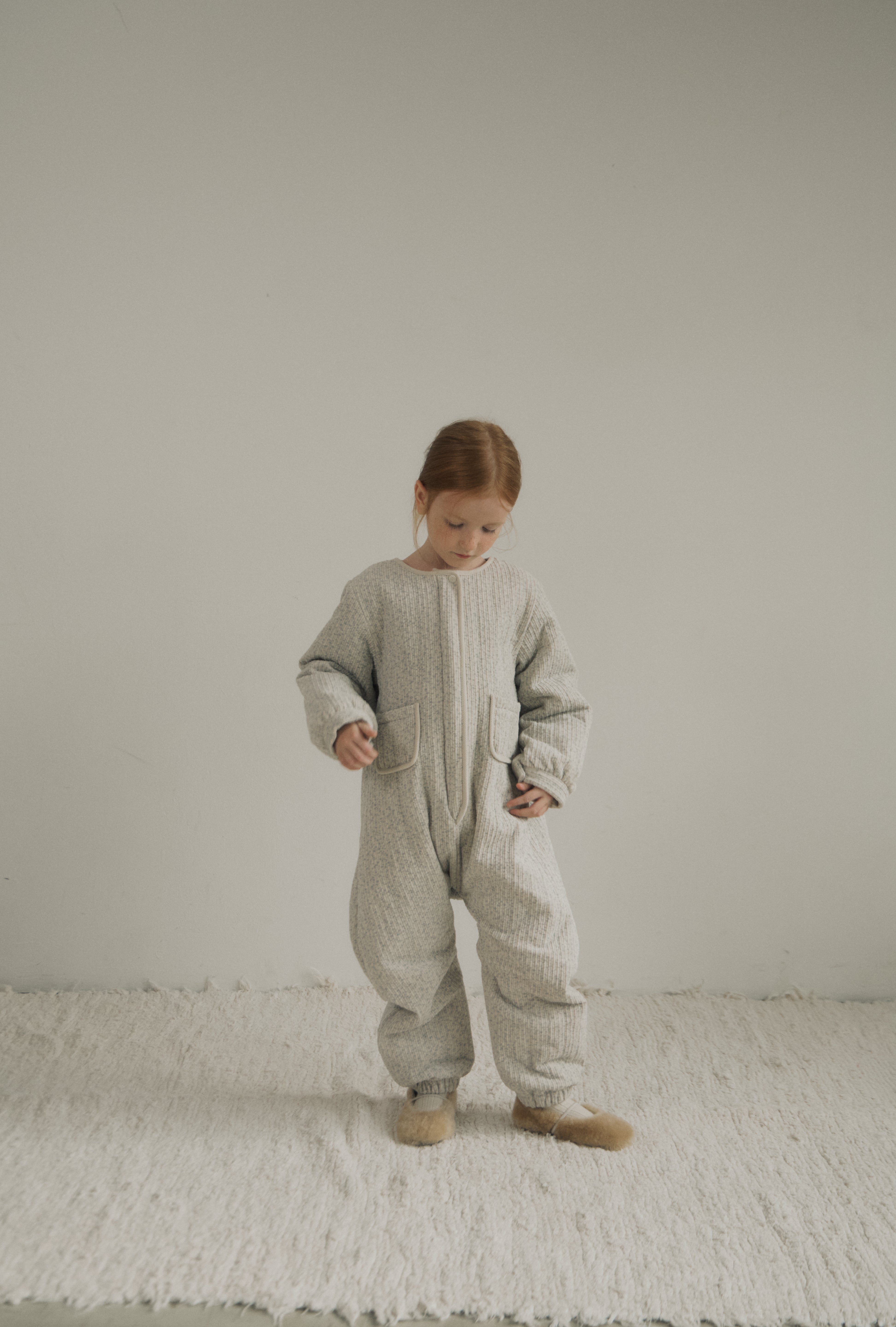 ［inné］Bloom padding suit (misty)