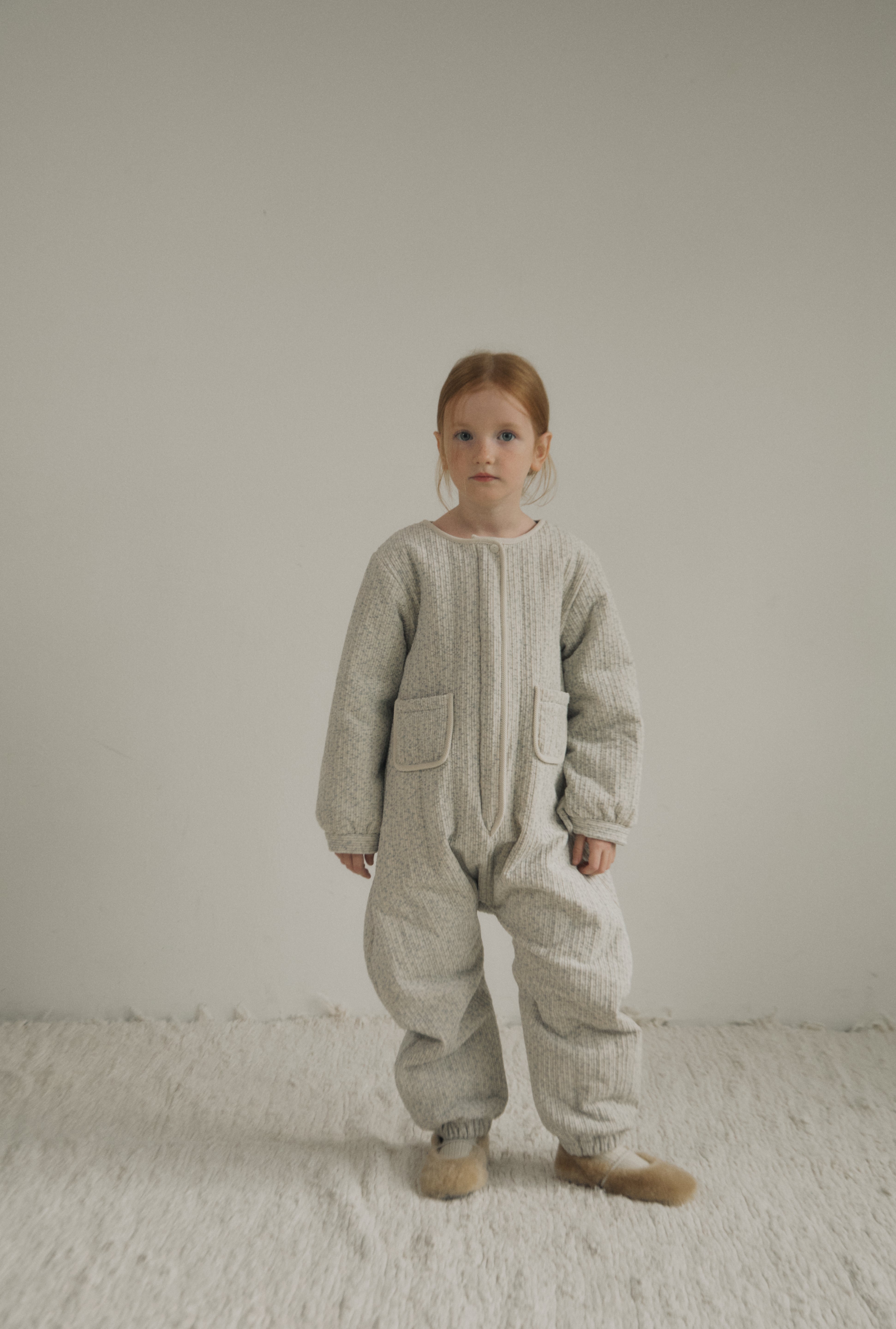 ［inné］Bloom padding suit (misty)