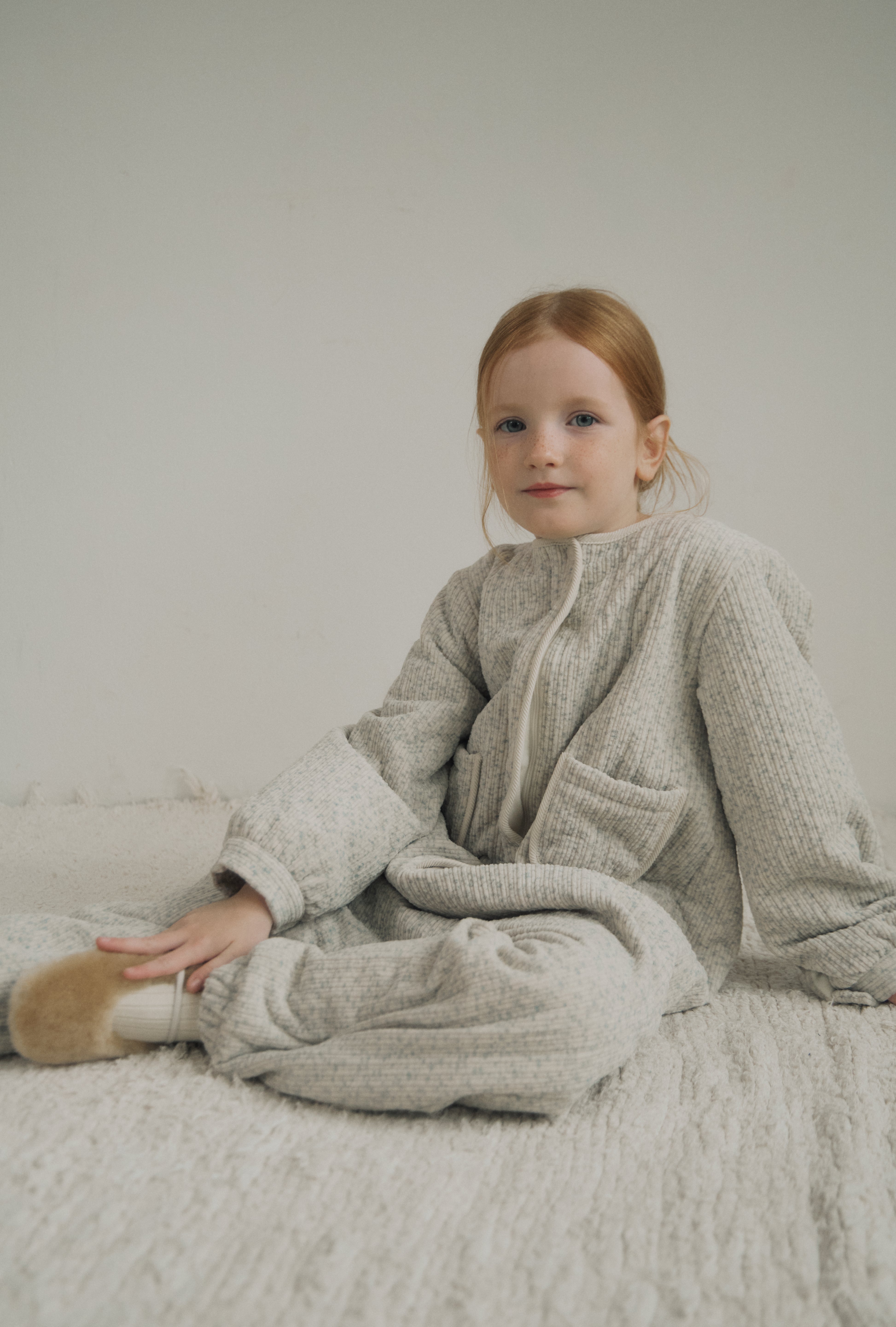 ［inné］Bloom padding suit (misty)