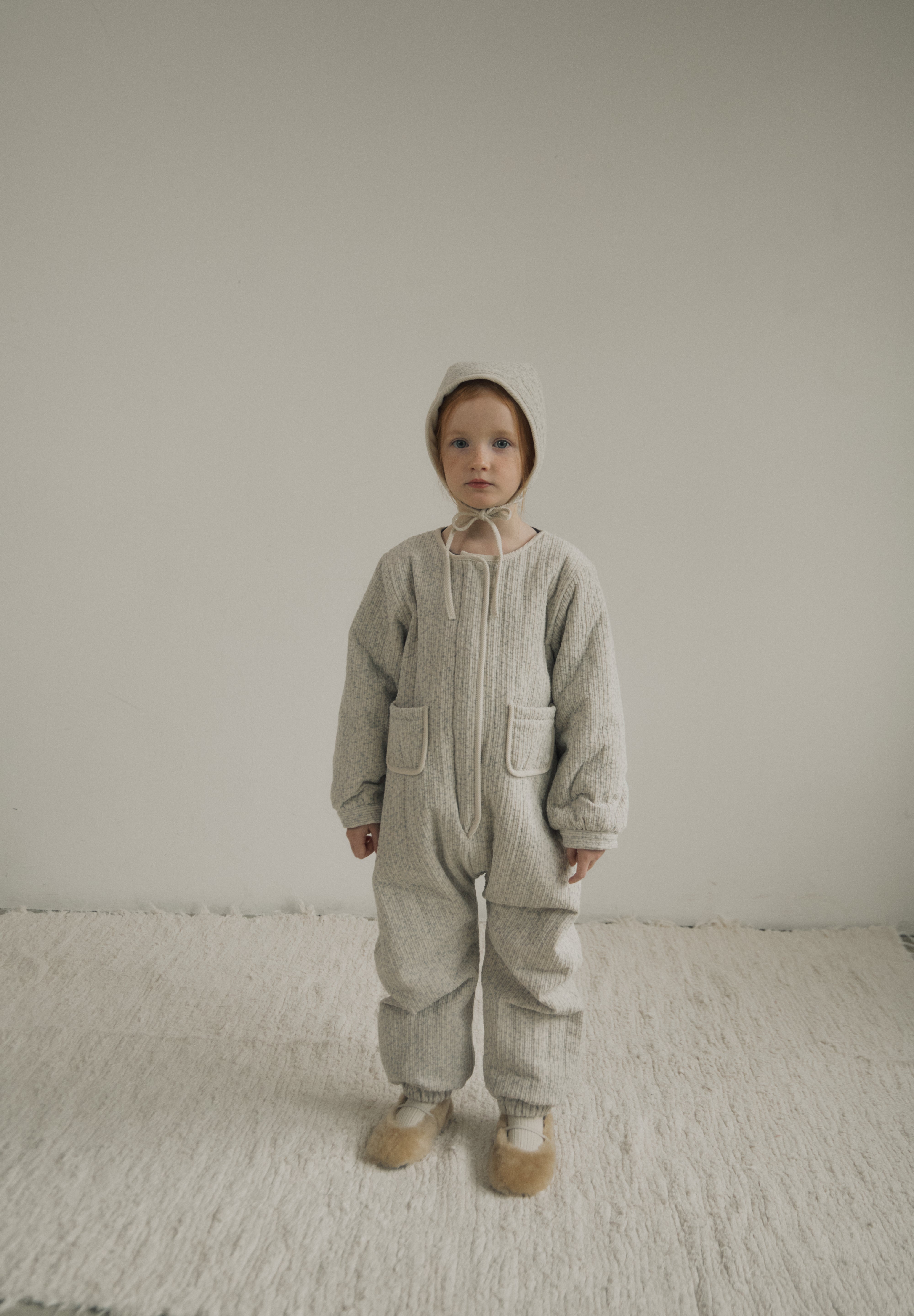 ［inné］Bloom padding suit (misty)