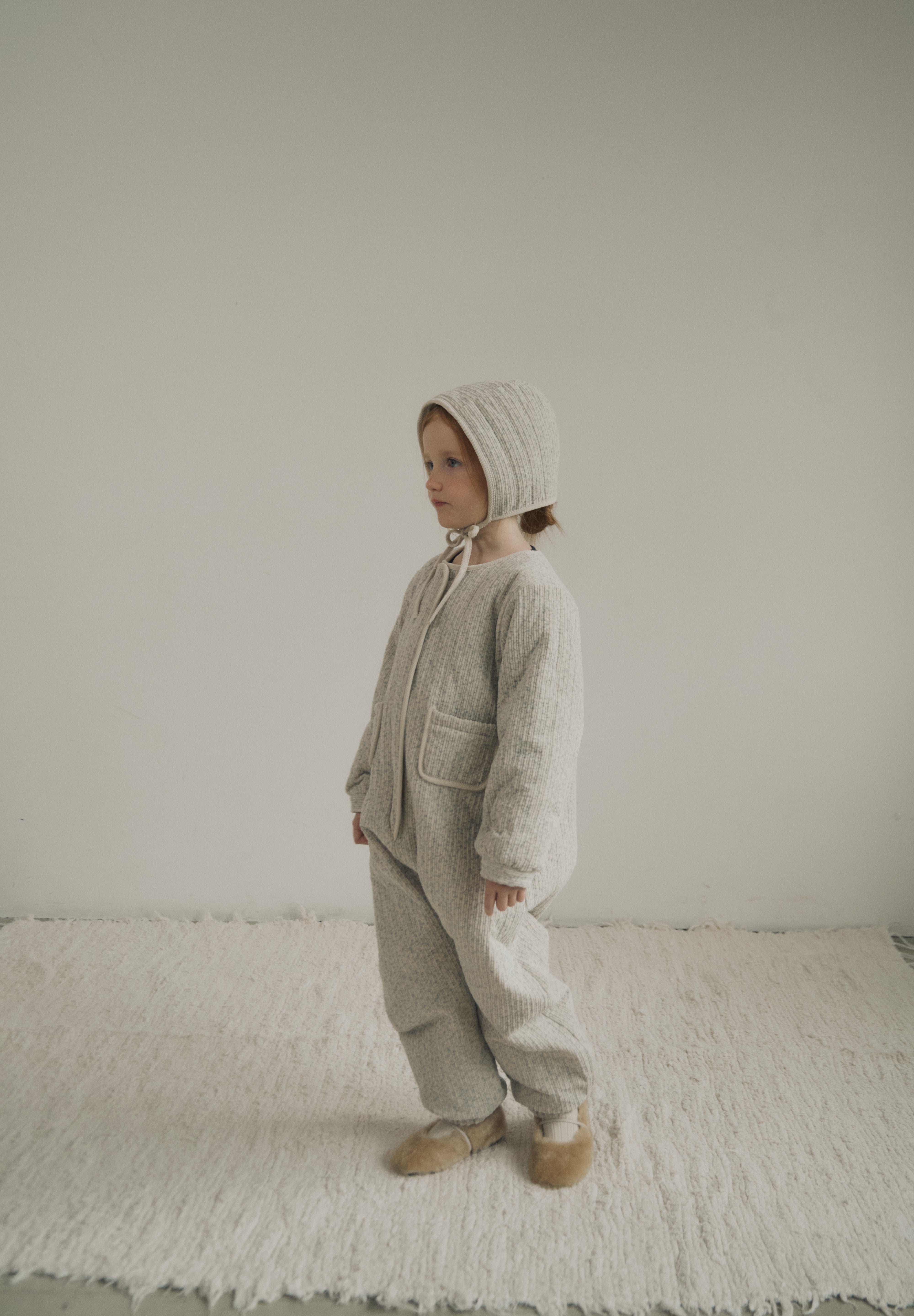 ［inné］Bloom padding suit (misty)