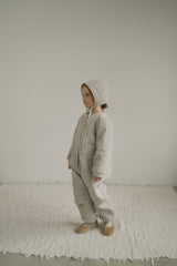 ［inné］Bloom padding suit (misty)