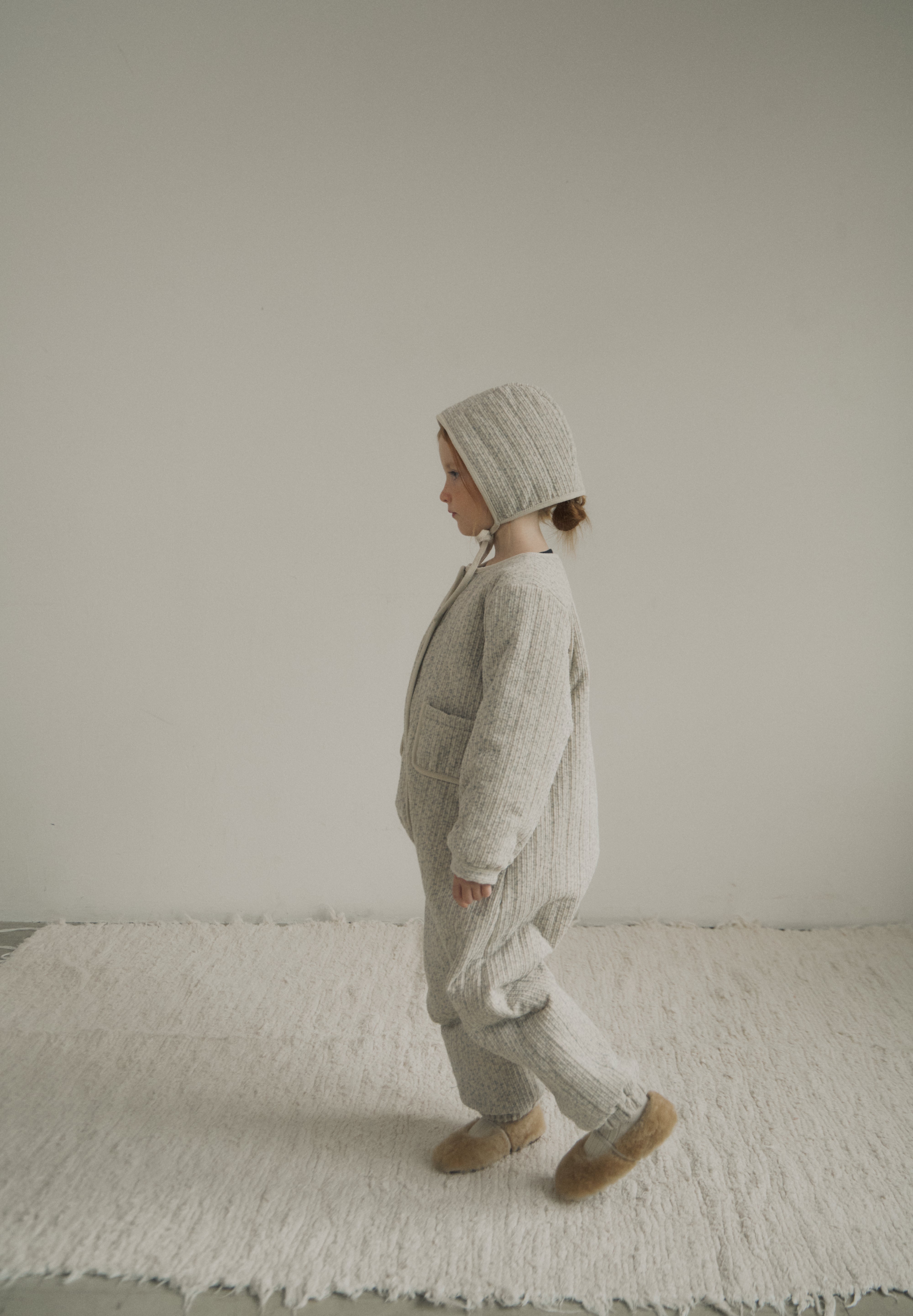 ［inné］Bloom padding suit (misty)