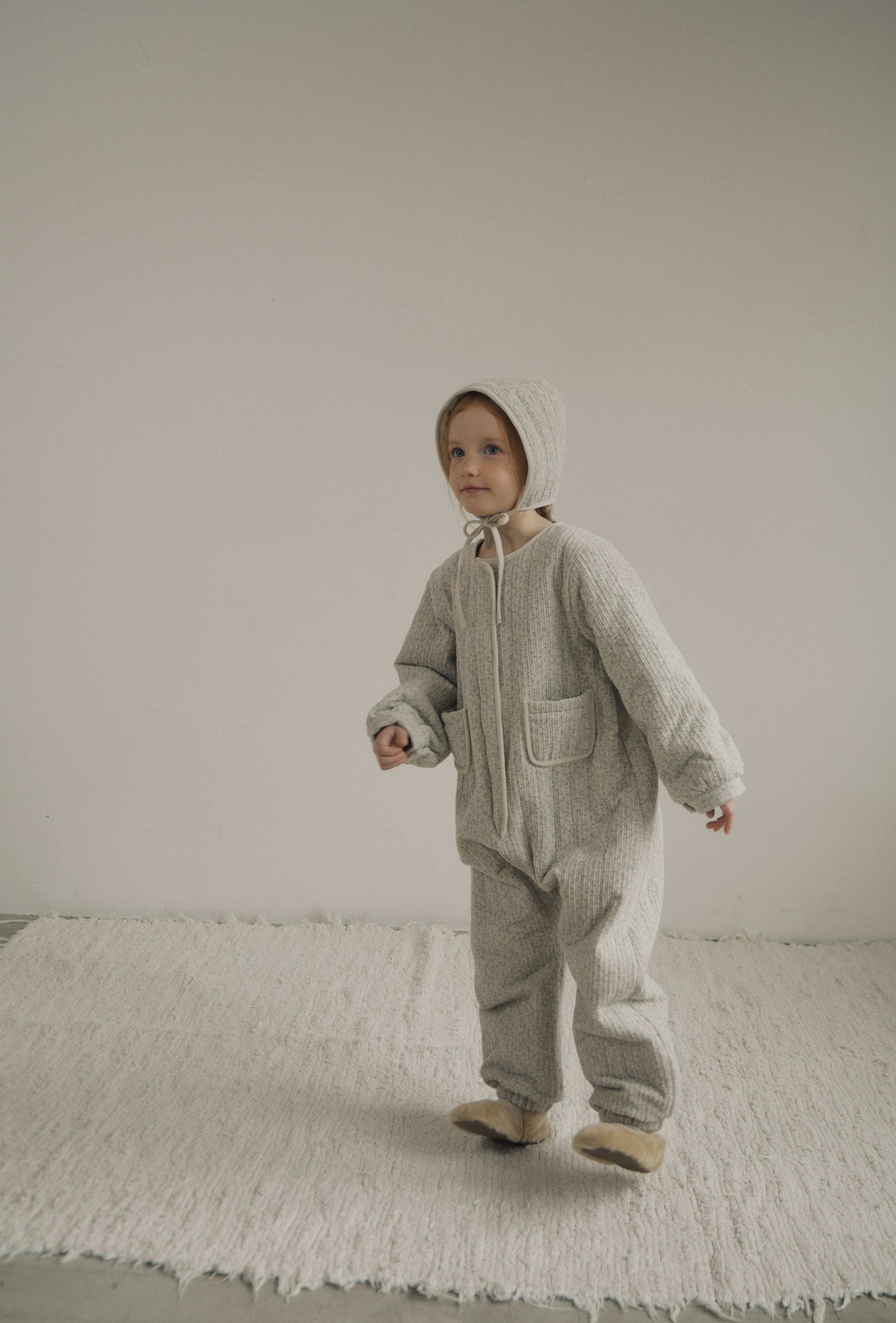 ［inné］Bloom padding suit (misty)