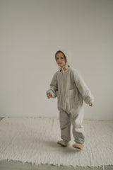 ［inné］Bloom padding suit (misty)