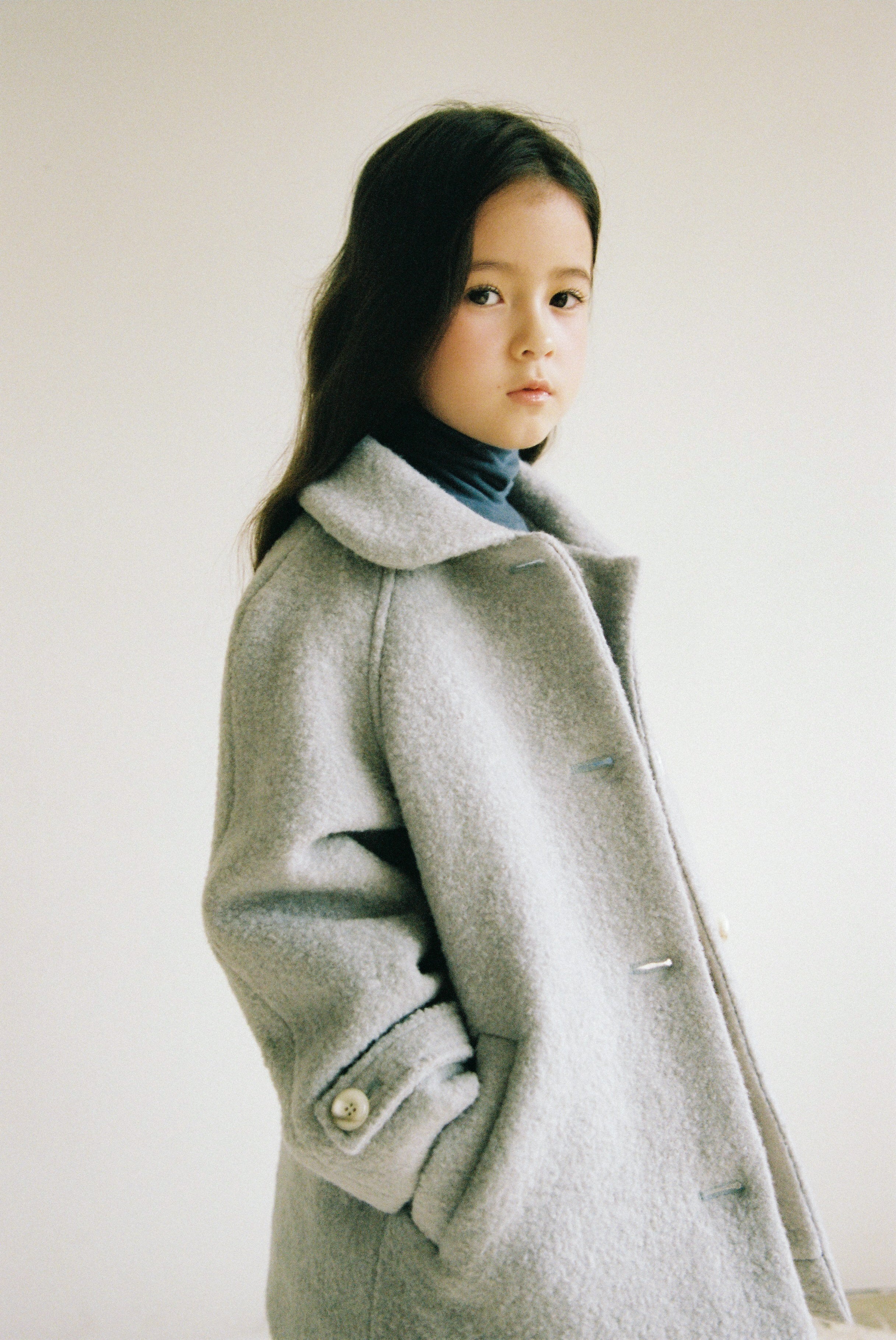 ［inné］Noa wool coat (haze blue)