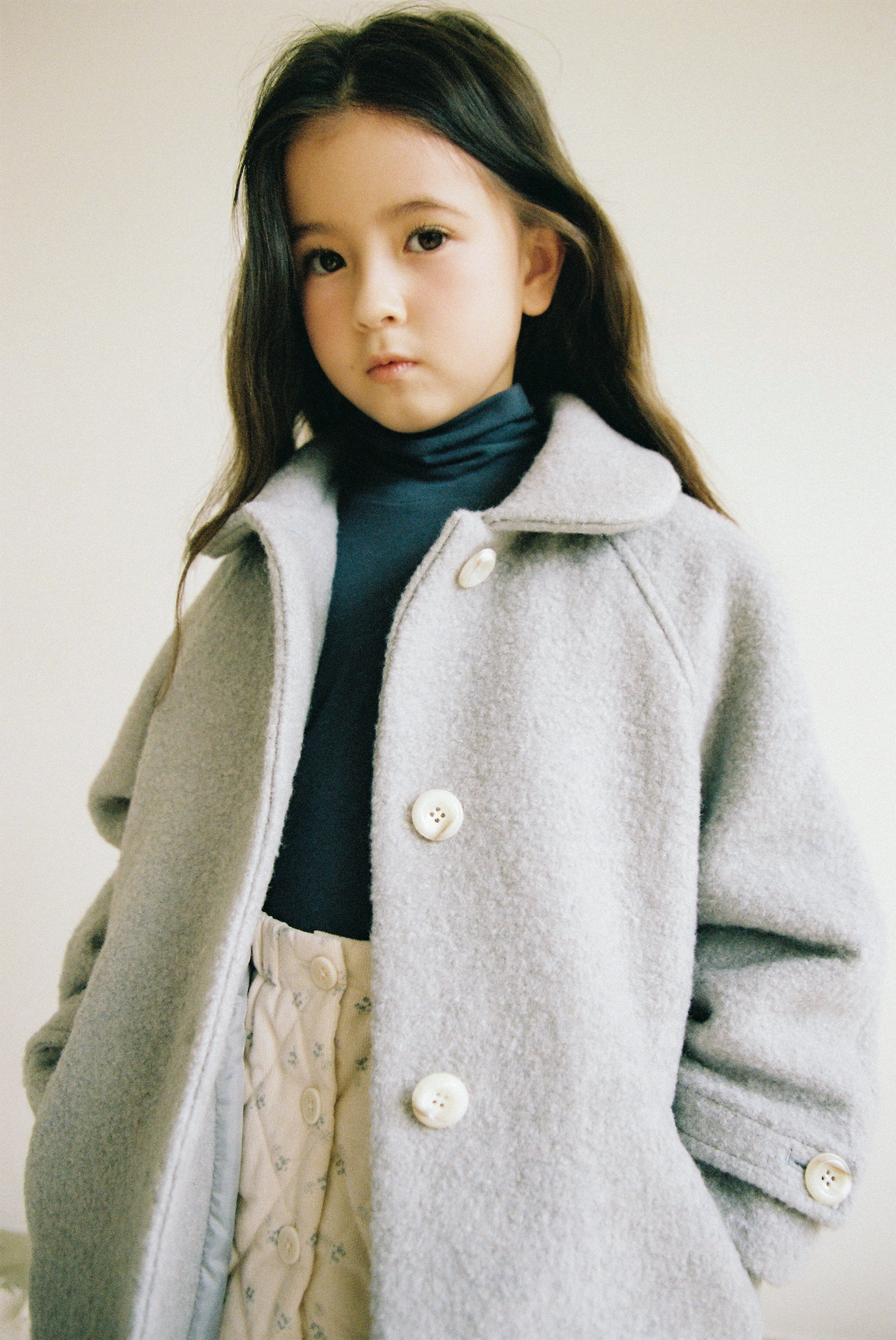 ［inné］Noa wool coat (haze blue)