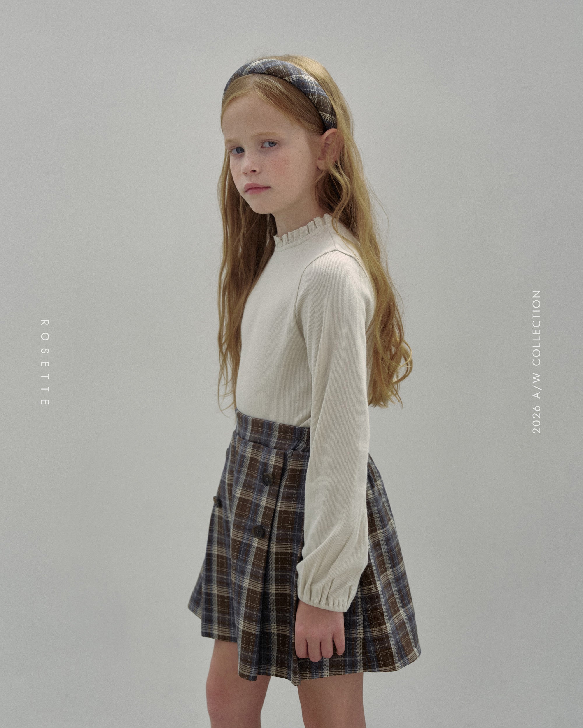 ［ROSETTE］Duel check skirt