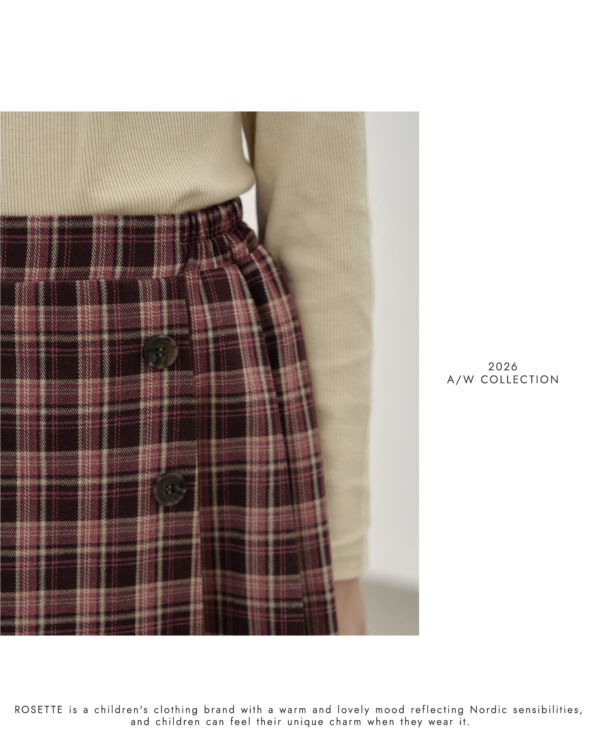 ［ROSETTE］Duel check skirt