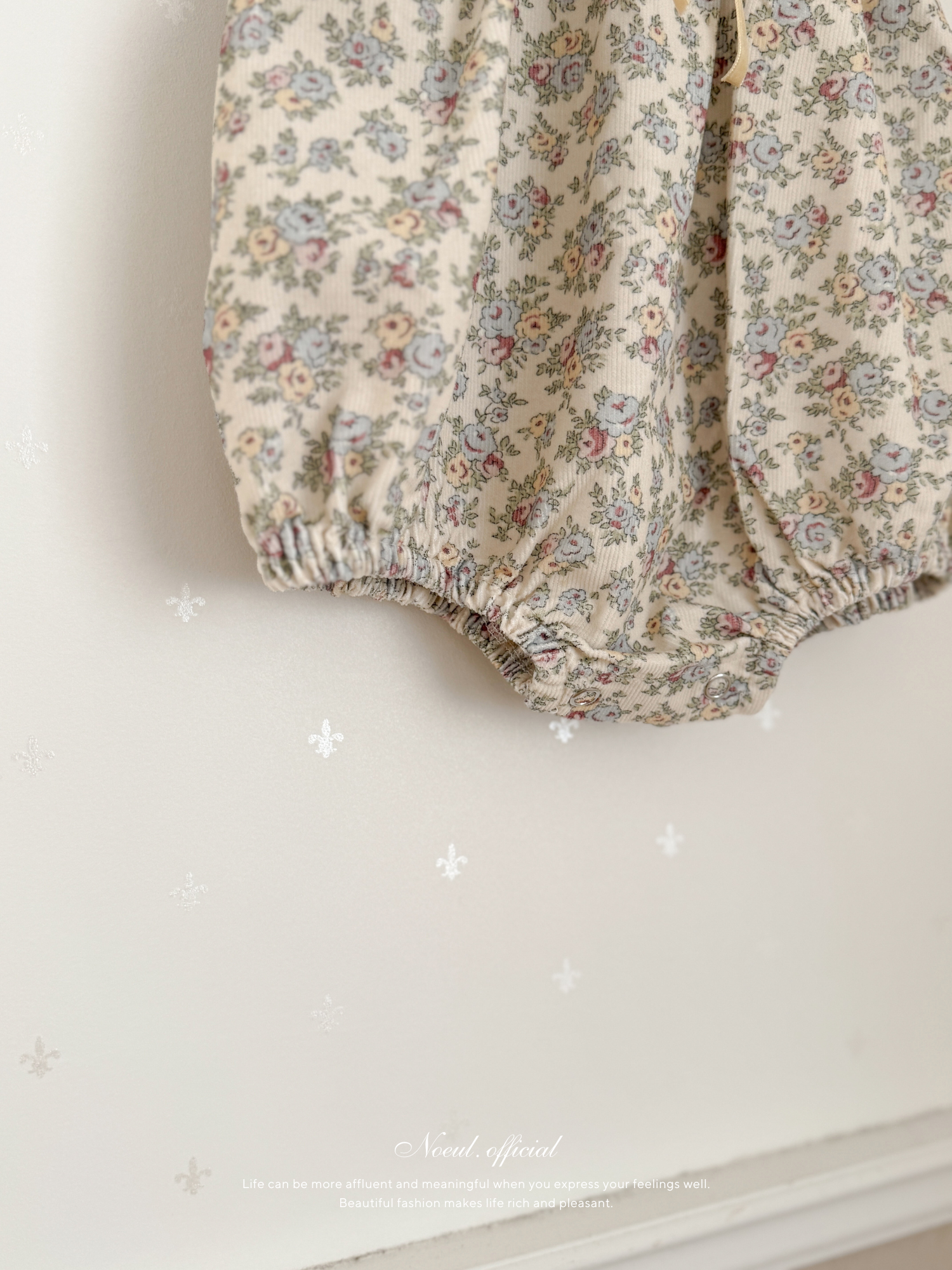 Garden frill ribbon rompers