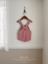 Cotton berry short overalls